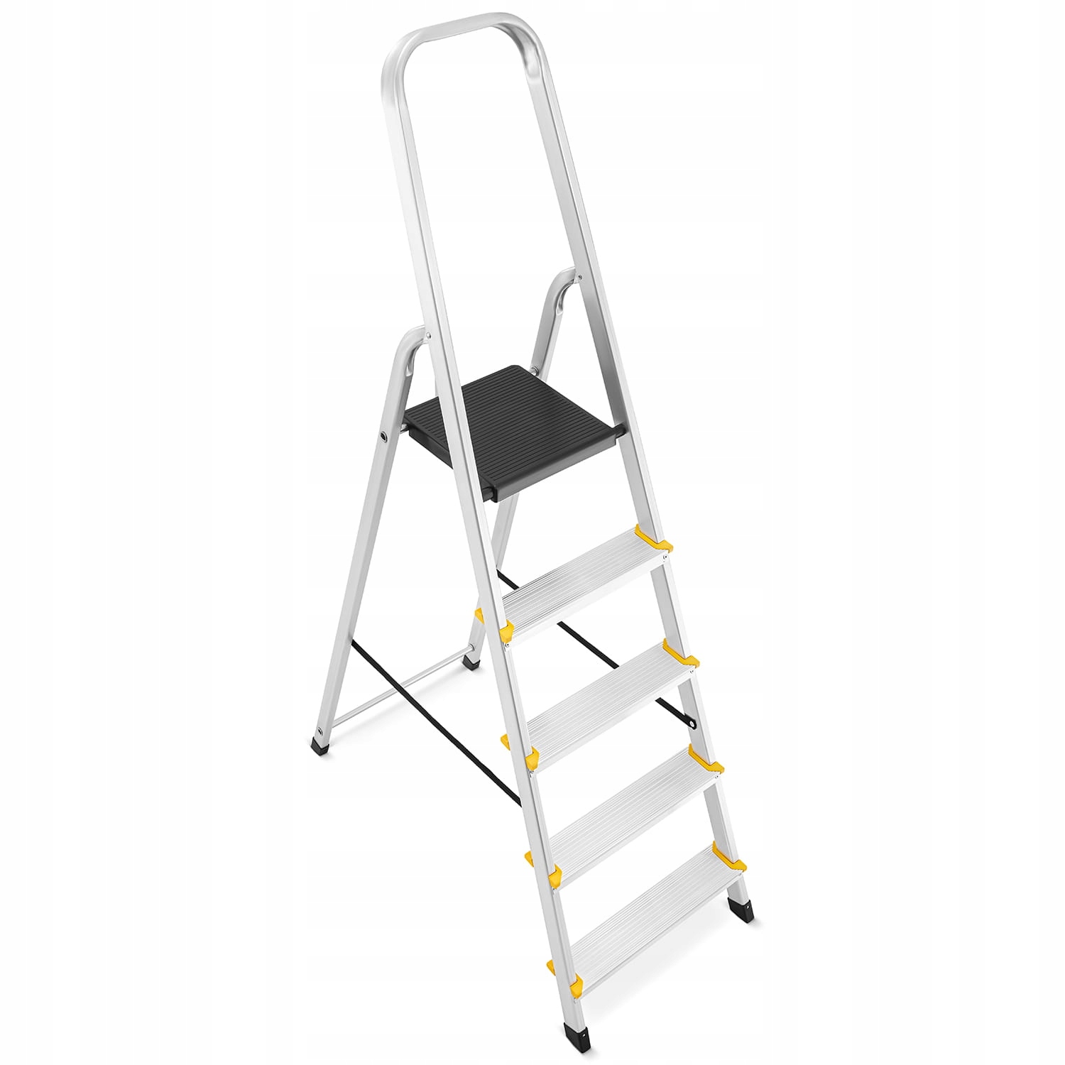 Drabina aluminiowa domowa jednostronna profesjonalna HIGHER 5 stopni 150kg — 2