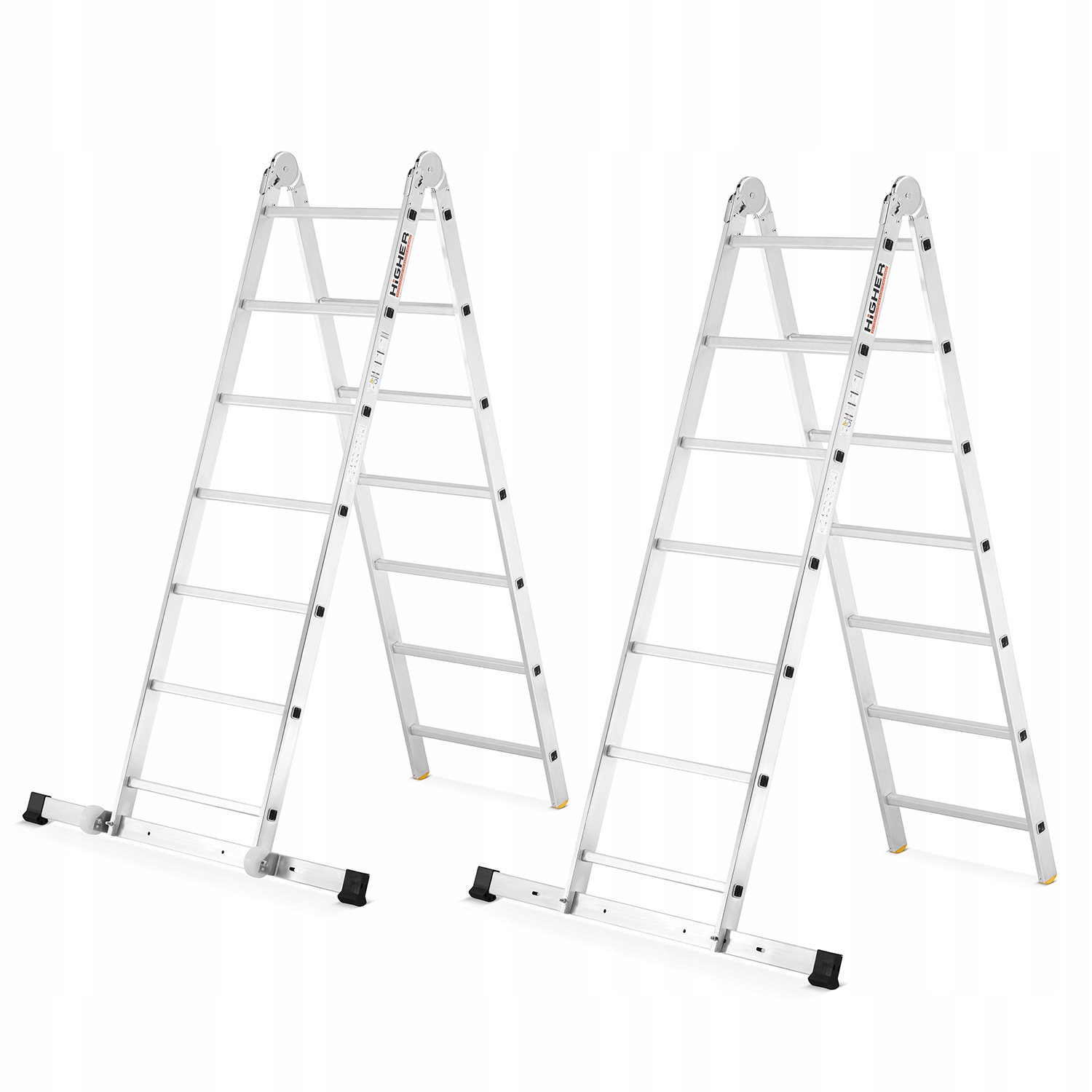 Rusztowanie aluminiowe drabinowe przegubowe jezdne HIGHER DR 2x7 4,0m 150kg — 12