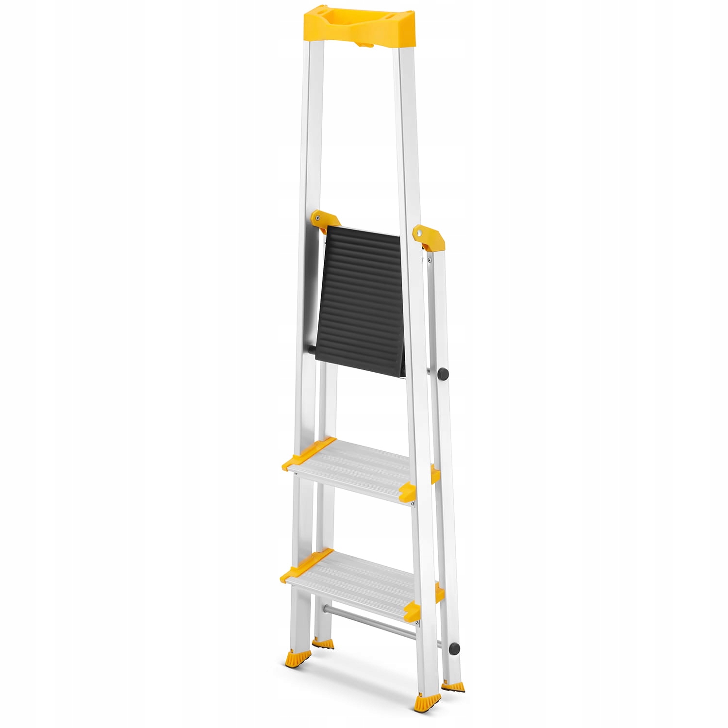 Drabina aluminiowa jednostronna 3 stopniowa DRABEST MAX szerokie stopnie — 4
