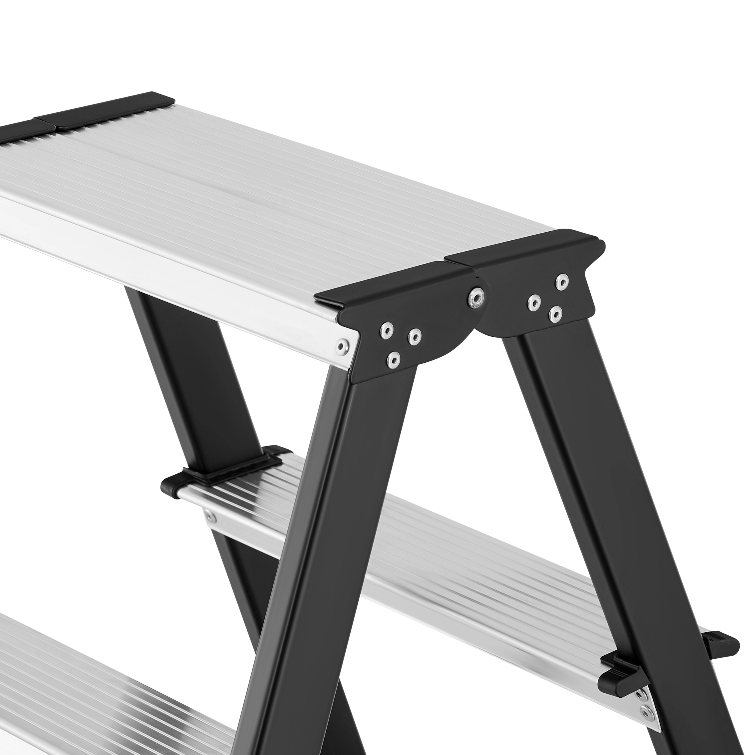 Drabina domowa stalowa dwustronna składana HIGHER 2x3 stopnie 150kg — 7
