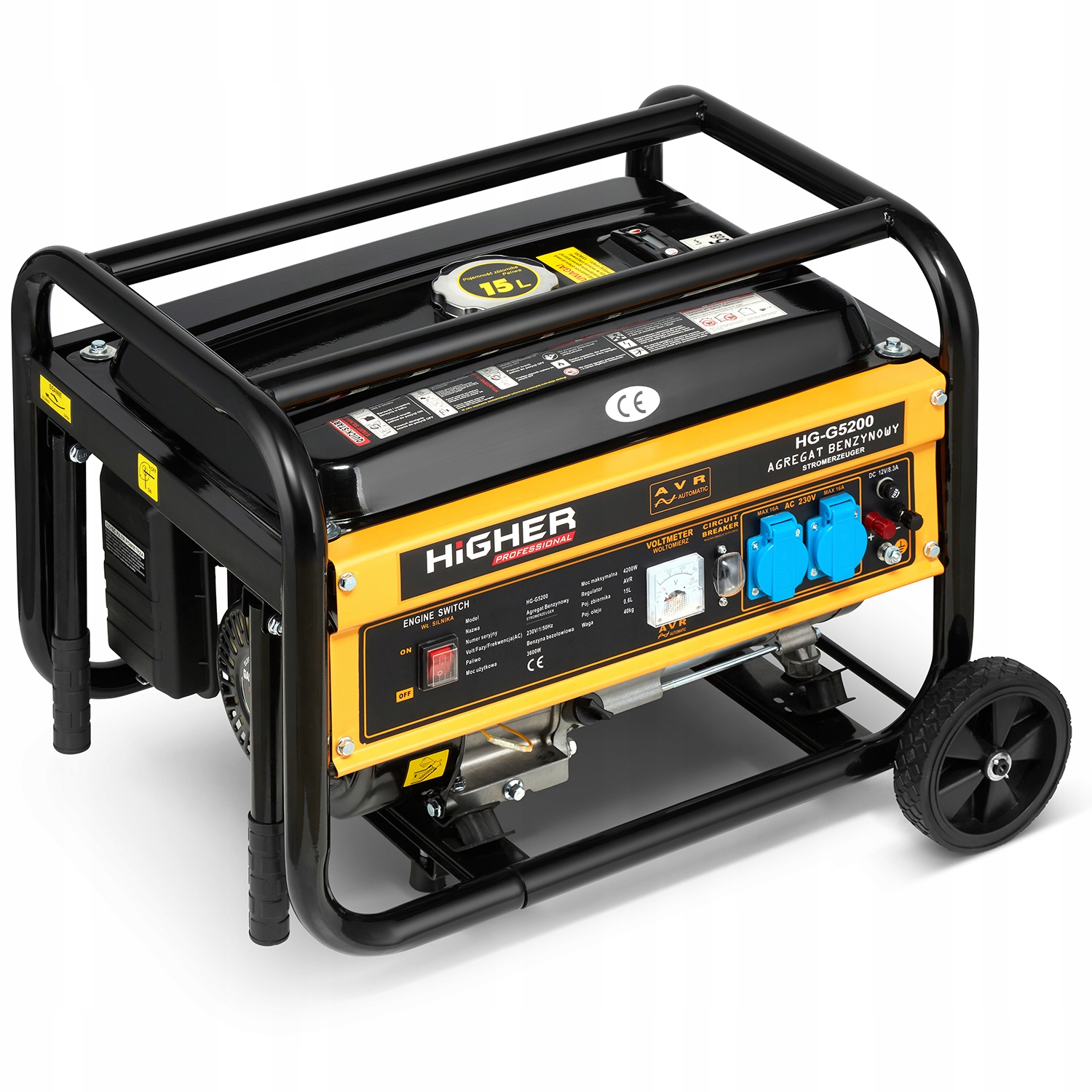 Agregat generator prądotwórczy HIGHER 4,2kW AVR — 4