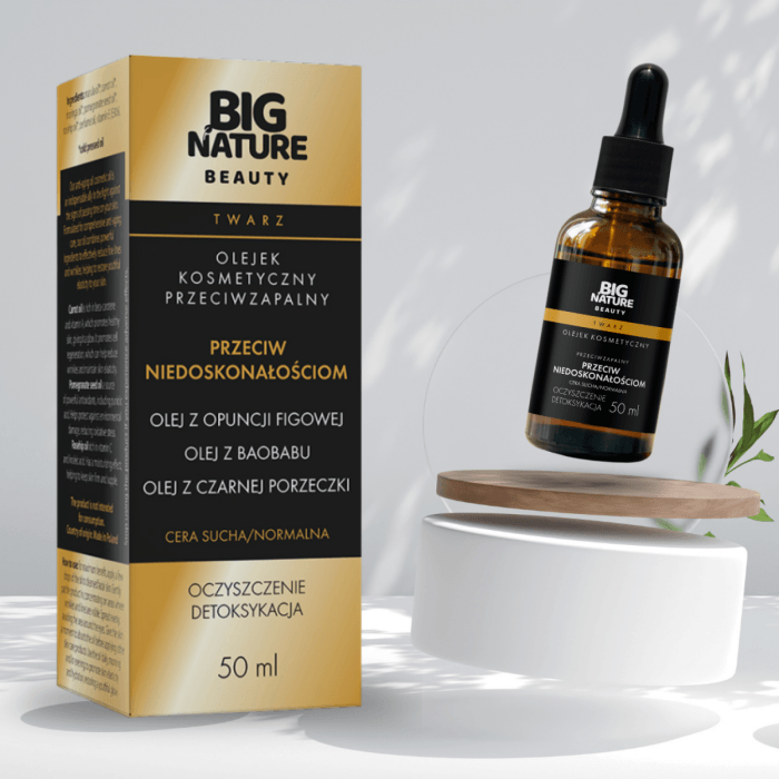 Olejek przeciwzapalny (opuncja figowa, baobabu, czarna porzeczka) 50ml - BIG NATURE BEAUTY