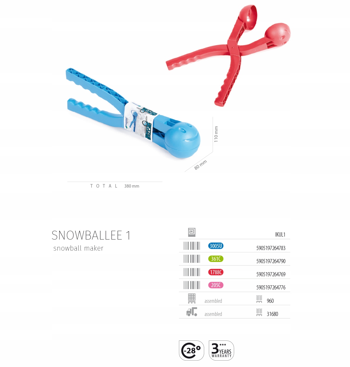 Śnieżkomat do kulek śnieżnych SNOWBALLEE 1 | Niebieski — 6