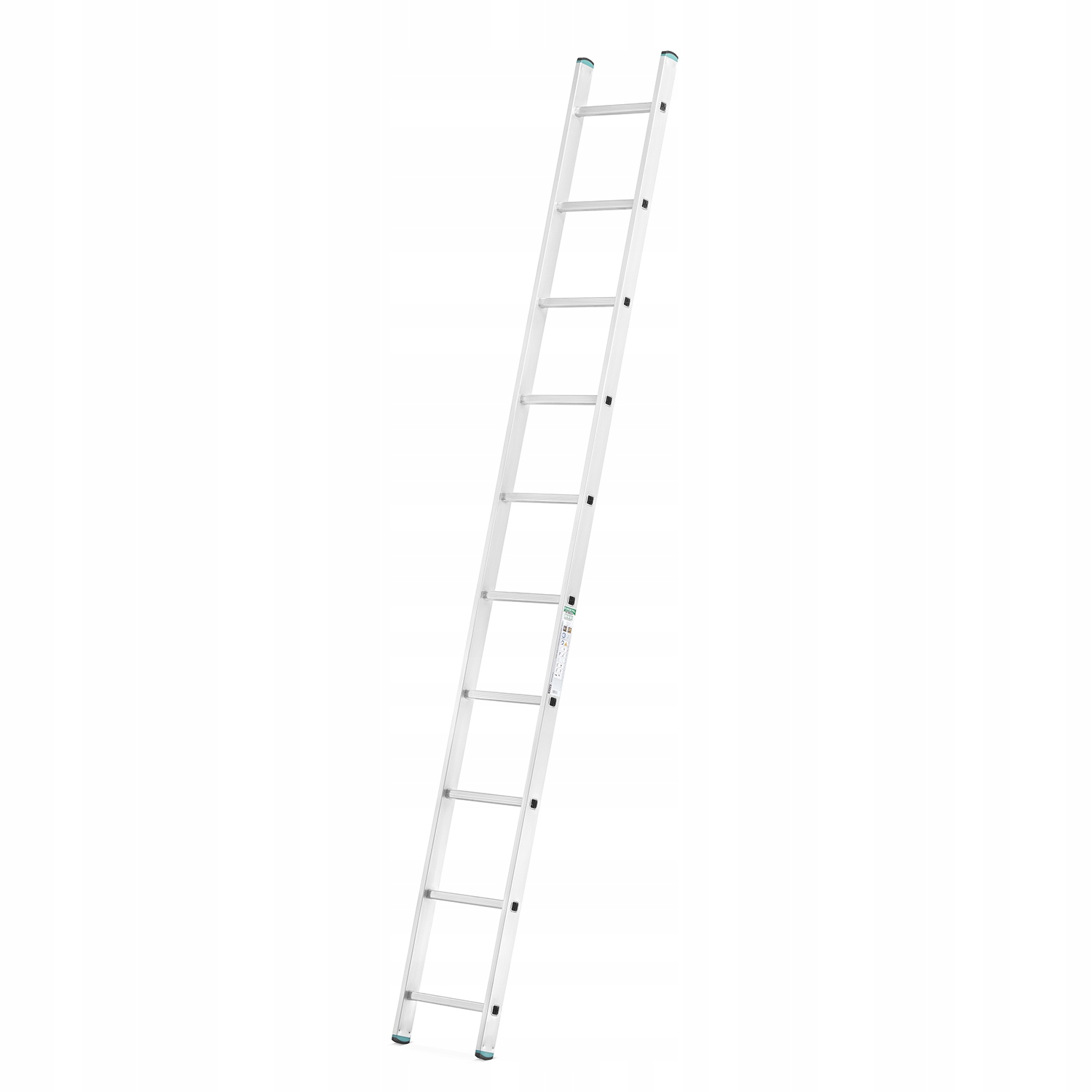 Drabina aluminiowa przystawna ALOSS mocna TUV 1x10 - 2,84m — 3