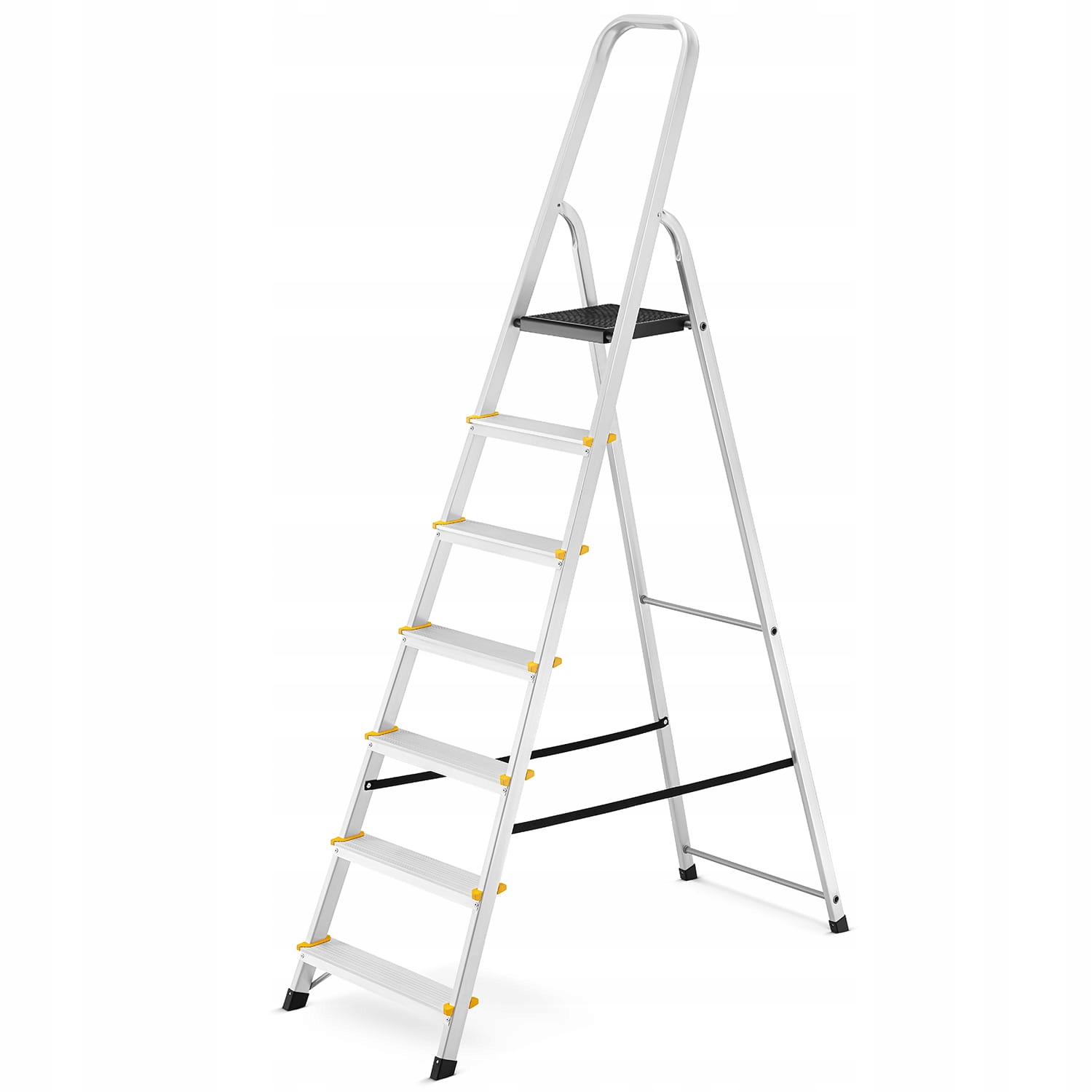 Drabina aluminiowa domowa jednostronna profesjonalna HIGHER 7 stopni 150kg — 6