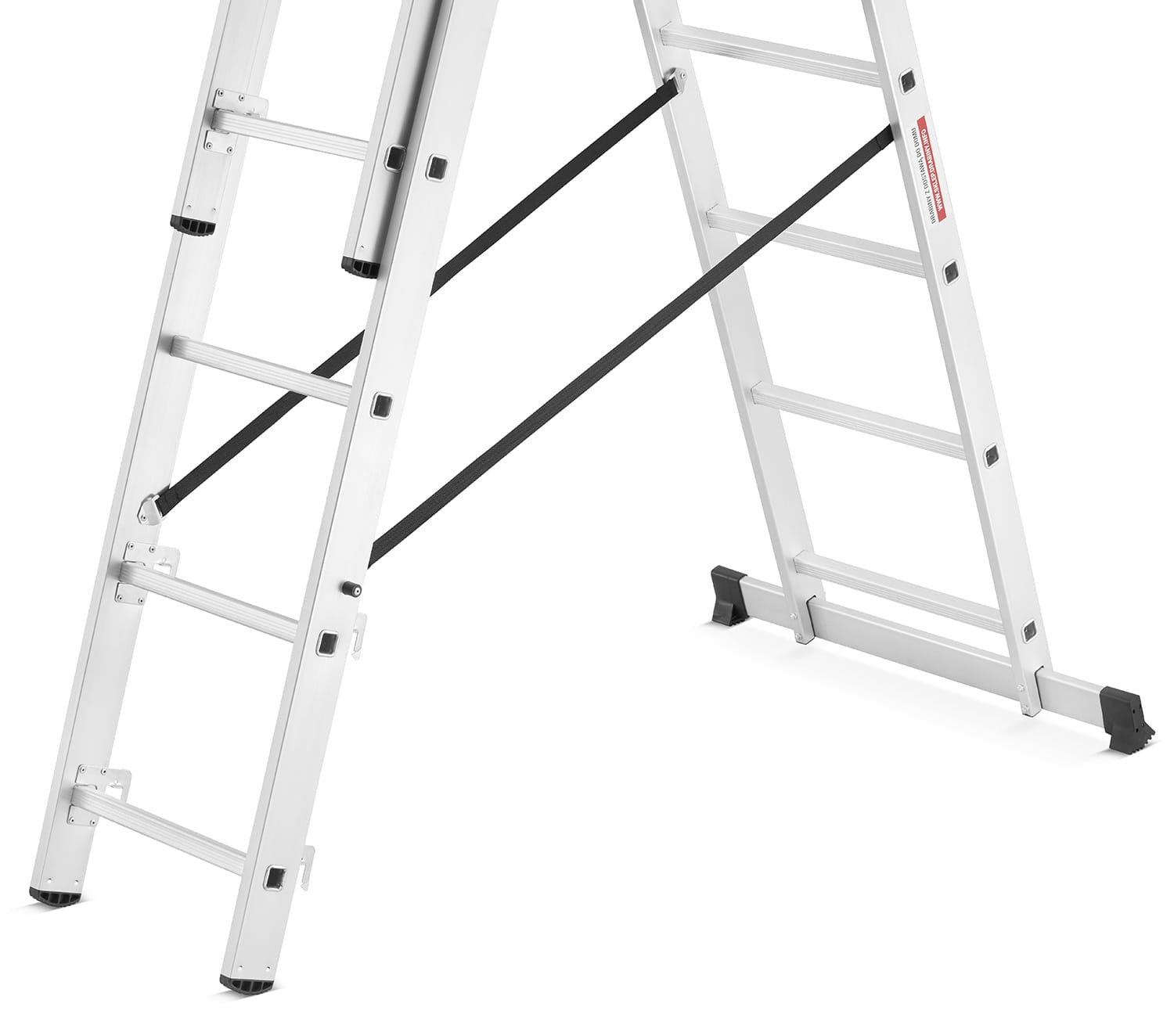 Drabina aluminiowa wielofunkcyjna 3x12 na schody HIGHER 150kg uniwersalna — 7