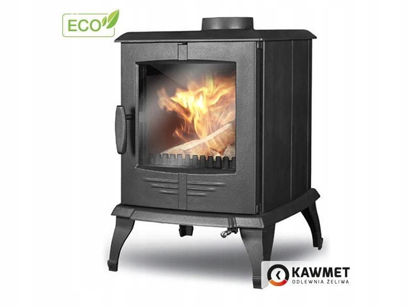 Piec piecyk kominek żeliwny wolnostojący nowoczesny koza KAWMET P8 ECO 7,9 — 4
