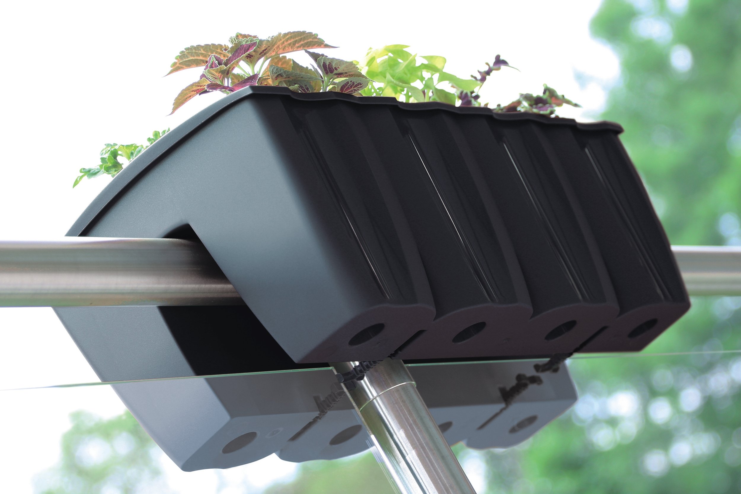 Doniczka na balustradę CROWN DCRO600 | Antracyt — 2