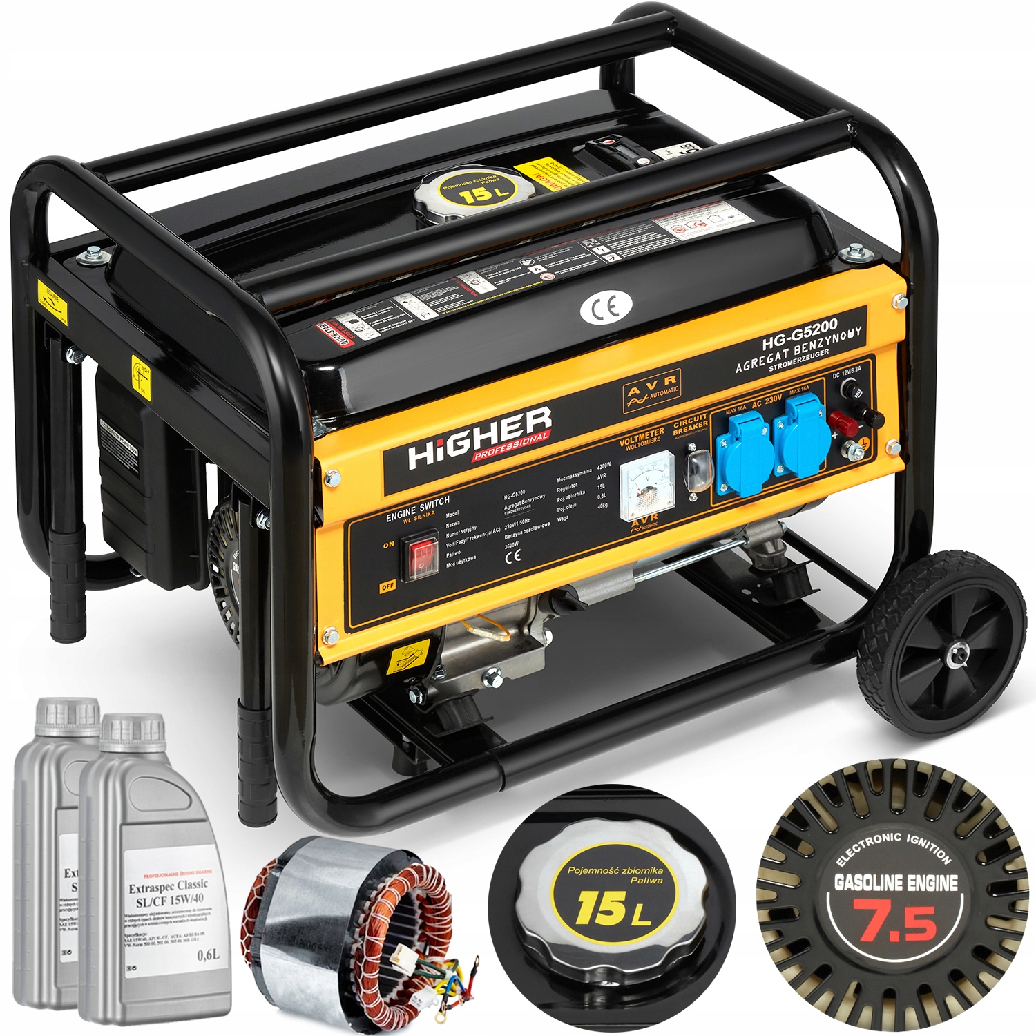 Agregat generator prądotwórczy HIGHER 4,2kW AVR