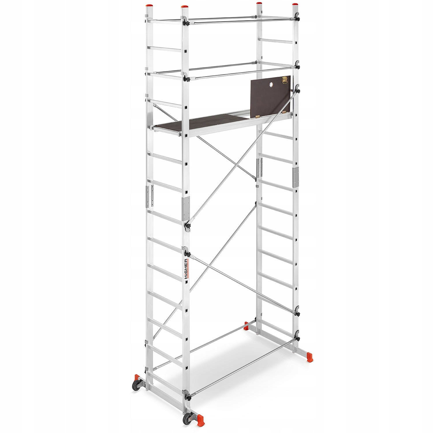 Rusztowanie aluminiowe jezdne drabinowe HIGHER Addy wysokośc robocza 4,70m — 6