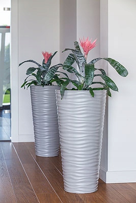 Doniczka okrągła Sahara Dunes Slim 40 | Antracyt — 8