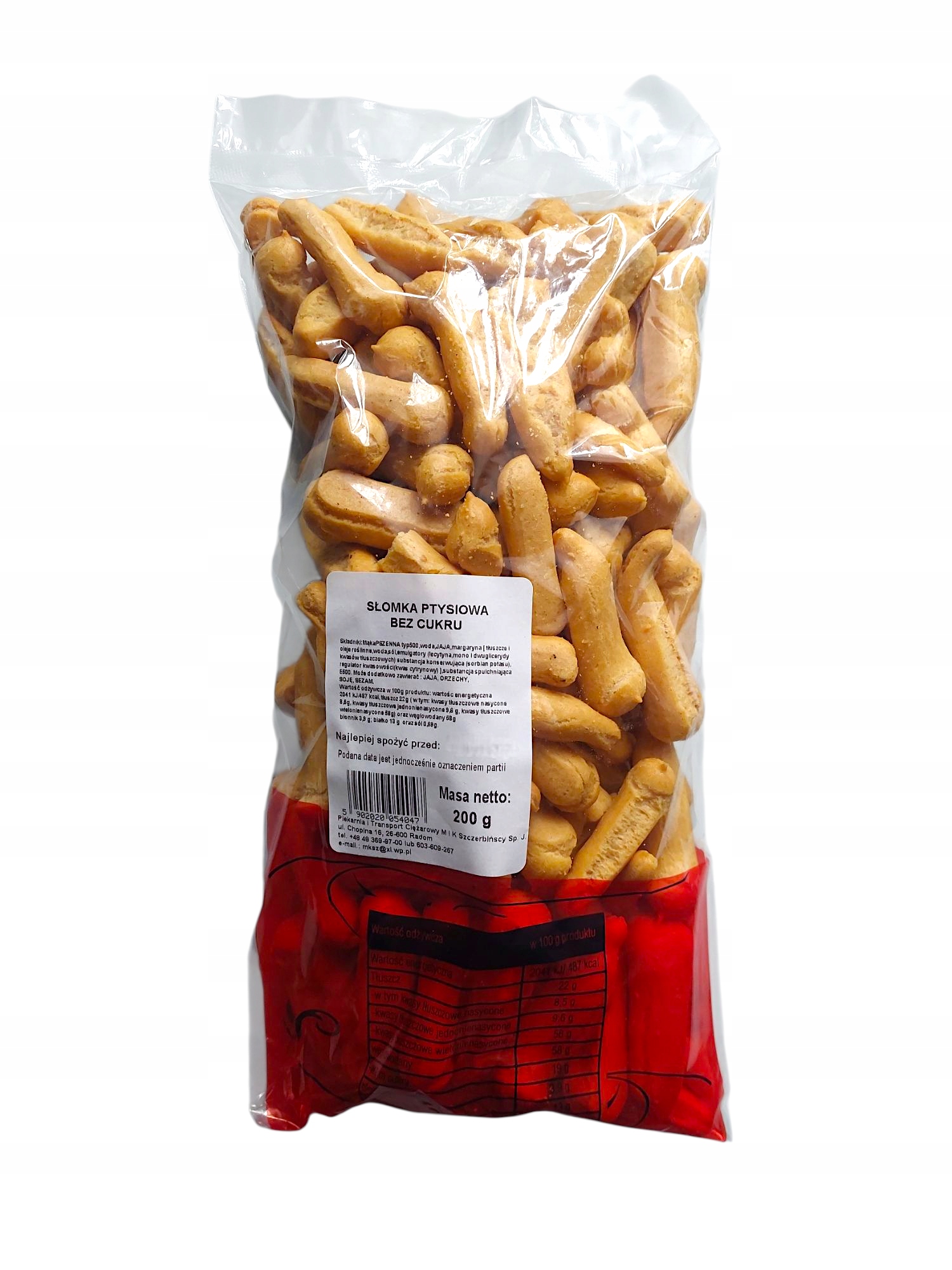 Słomka ptysiowa 200g bez cukru