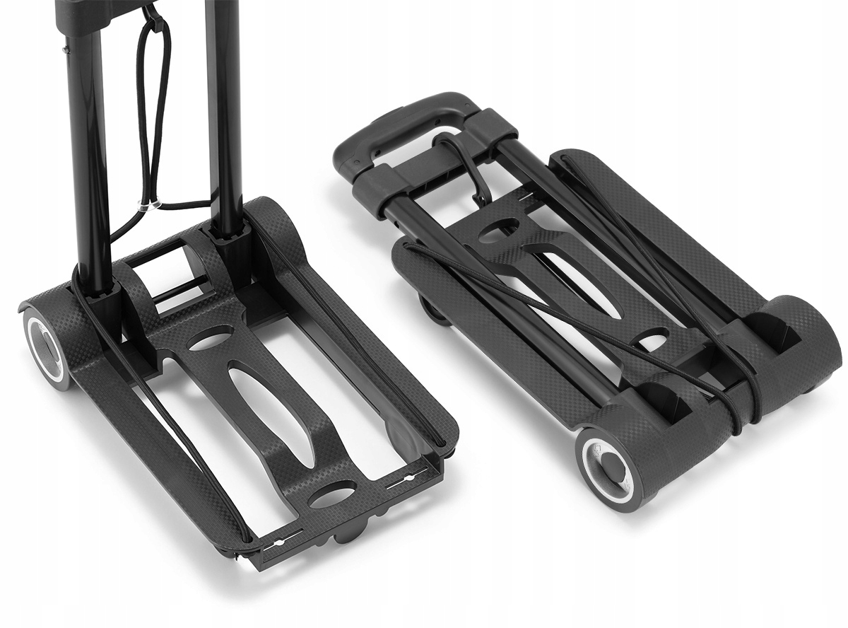 Wózek transportowy składany na zakupy zakupowy HIGHER 40kg lekki poręczny — 4