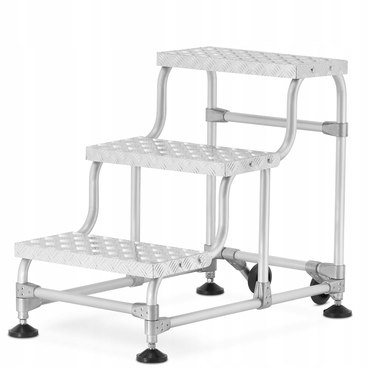 Aluminiowa drabina magazynowa schodki schody 1x3 — 2