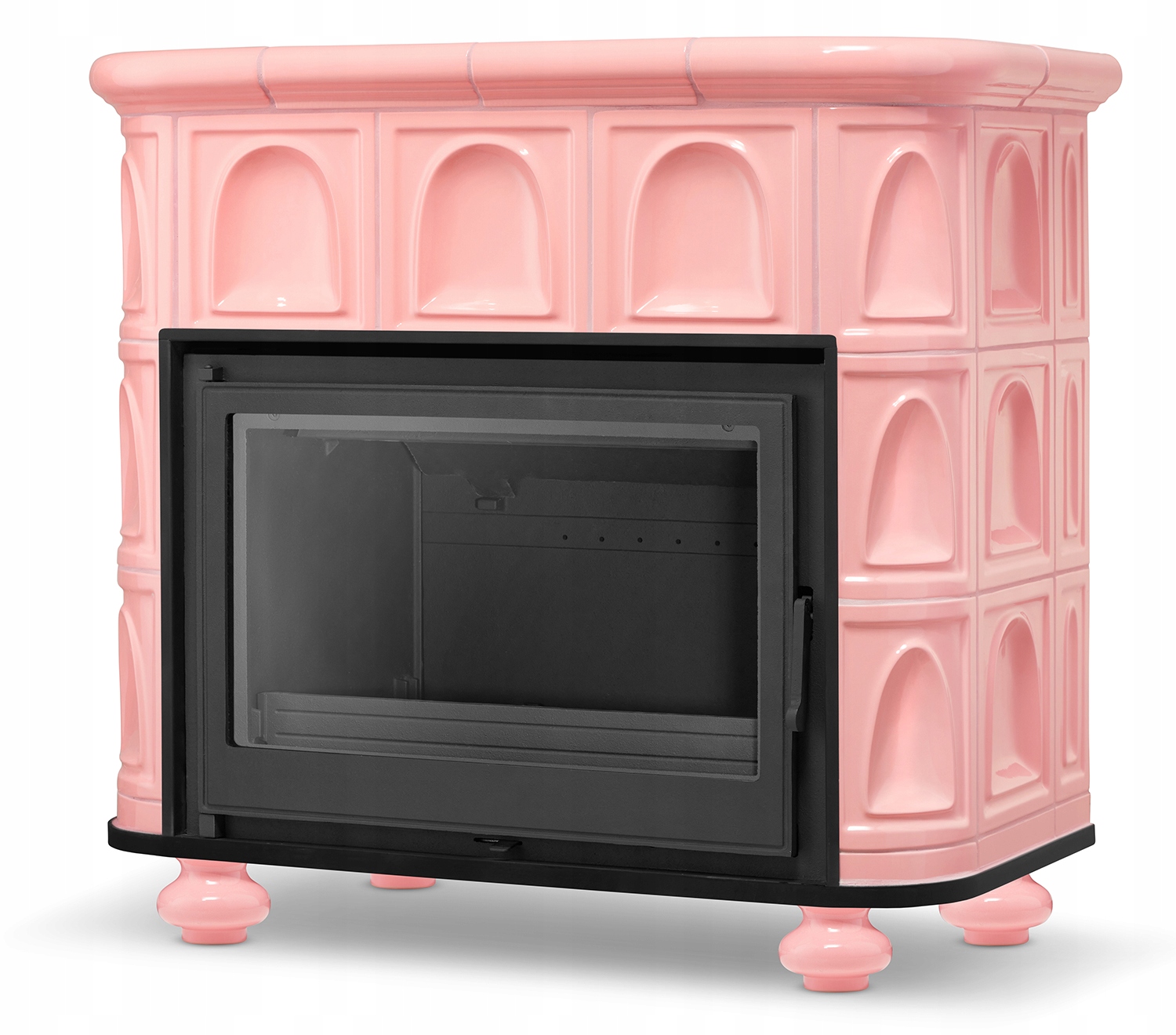 Piec kaflowy kominek koza żeliwny wkład FLORENCJA Barbie Pink — 6