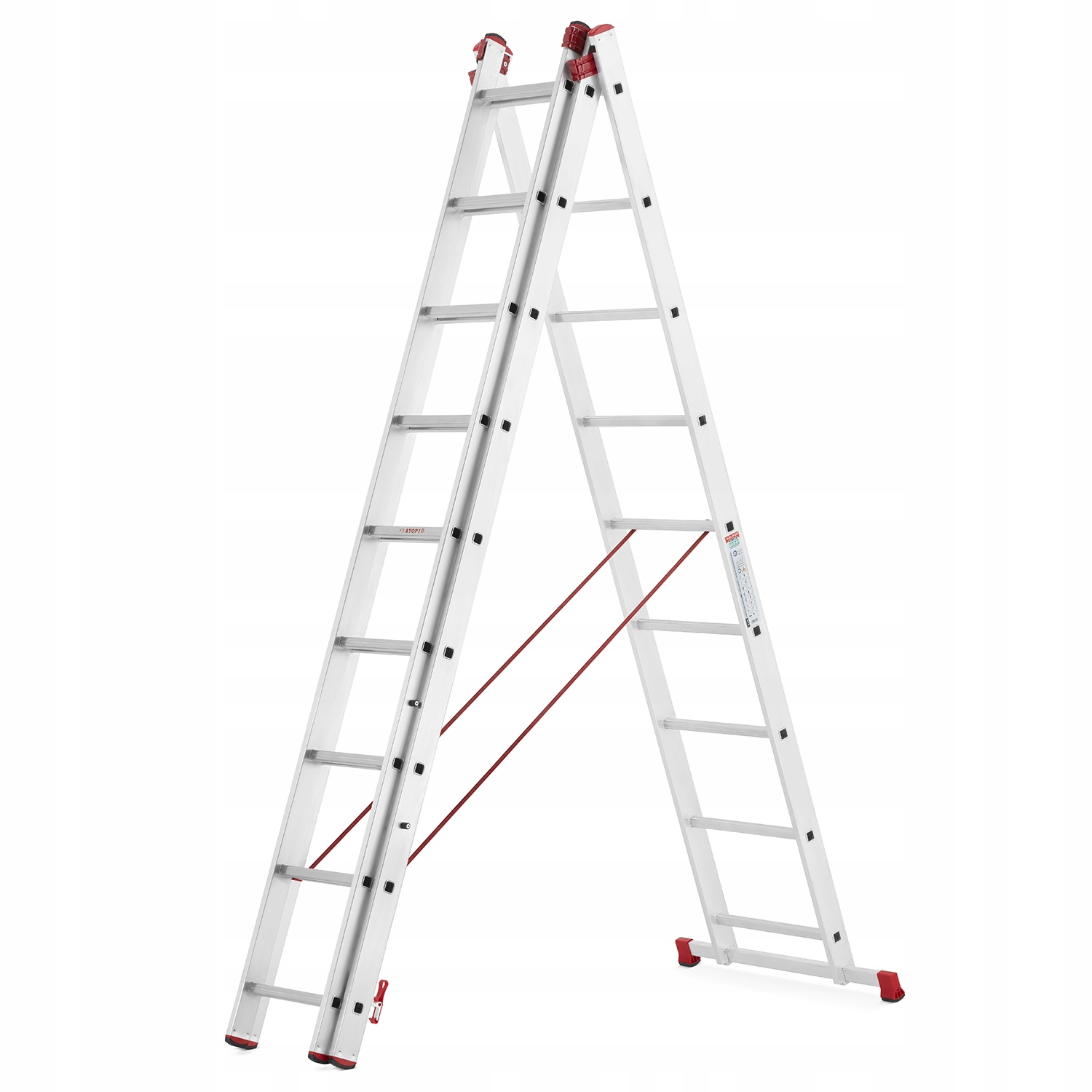 Drabina aluminiowa wielofunkcyjna 3x9 uniwersalna MOCNA PRO 150kg — 5