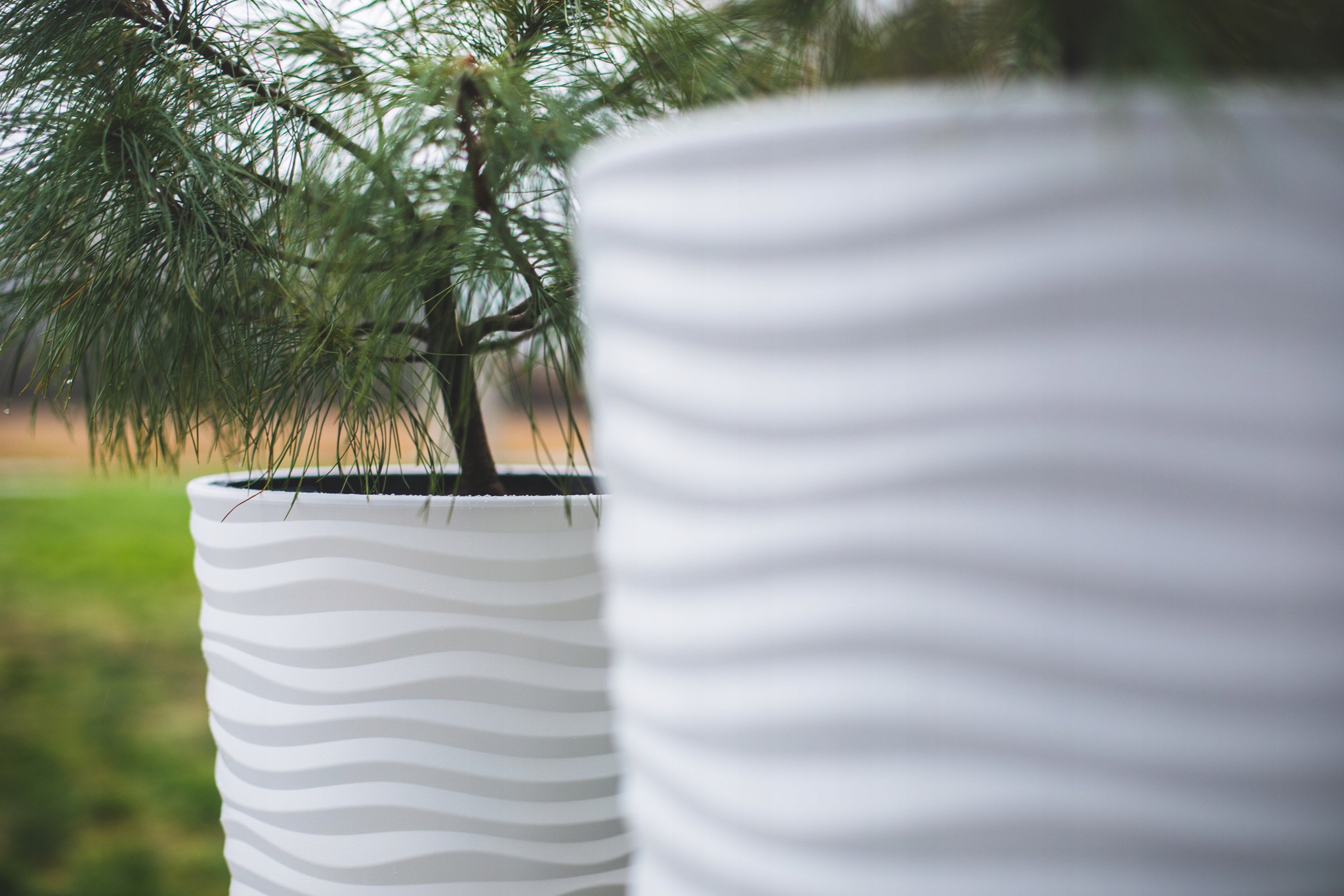 Doniczka okrągła Sahara Dunes Slim 40 | Antracyt — 12