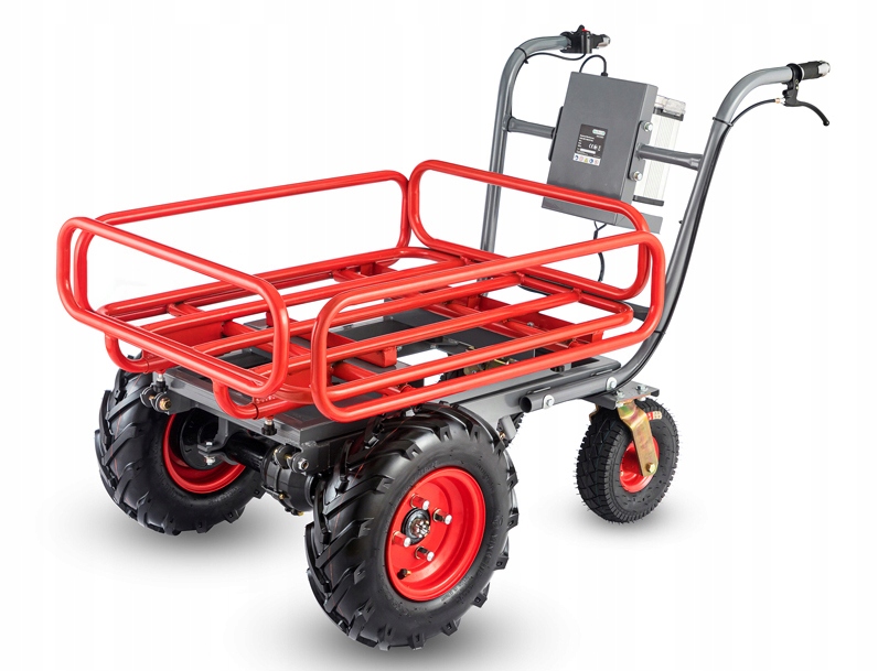 Taczka elektryczna budowlana koleba ogrodowa BAUMR-AG 2w1 120 L 300 kg 40 V — 2
