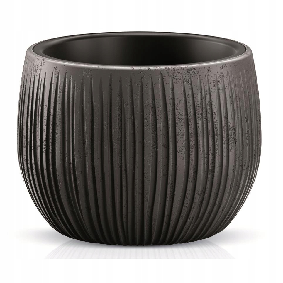 Doniczka kula Beton Bowl DKB180 z wkładem | Czarny beton