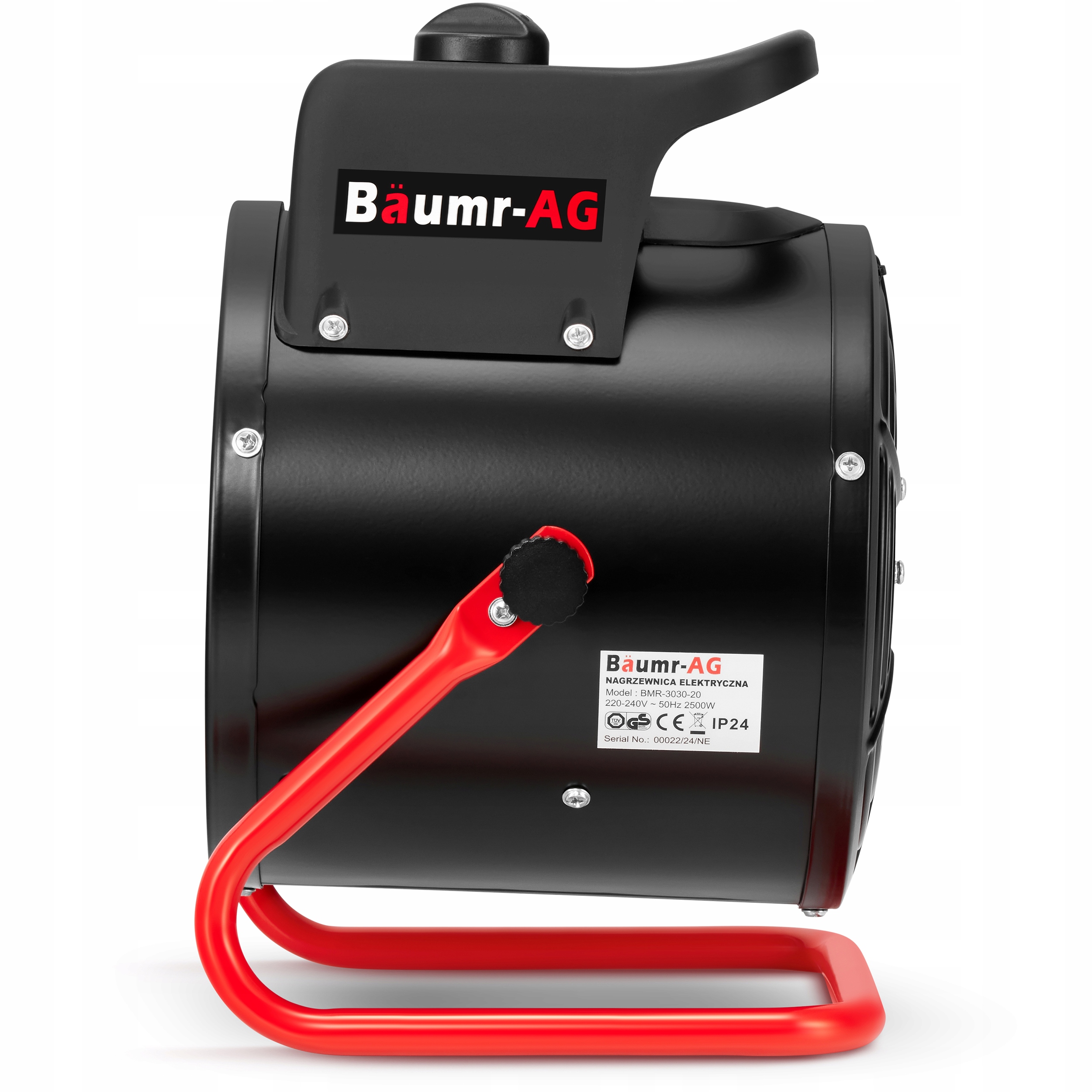 Nagrzewnica elektryczna BAUMR-AG 2,5kW 2500W dmuchawa farelka grzejnik — 4