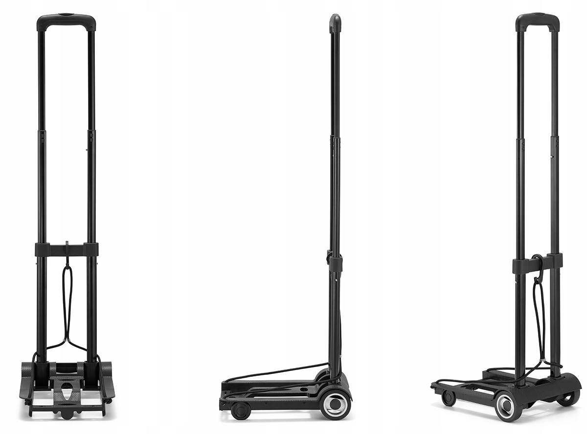 Wózek transportowy składany na zakupy zakupowy HIGHER 40kg lekki poręczny — 3