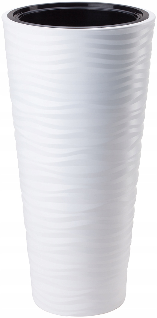 Doniczka okrągła Sahara Dunes Slim 35 | Biały