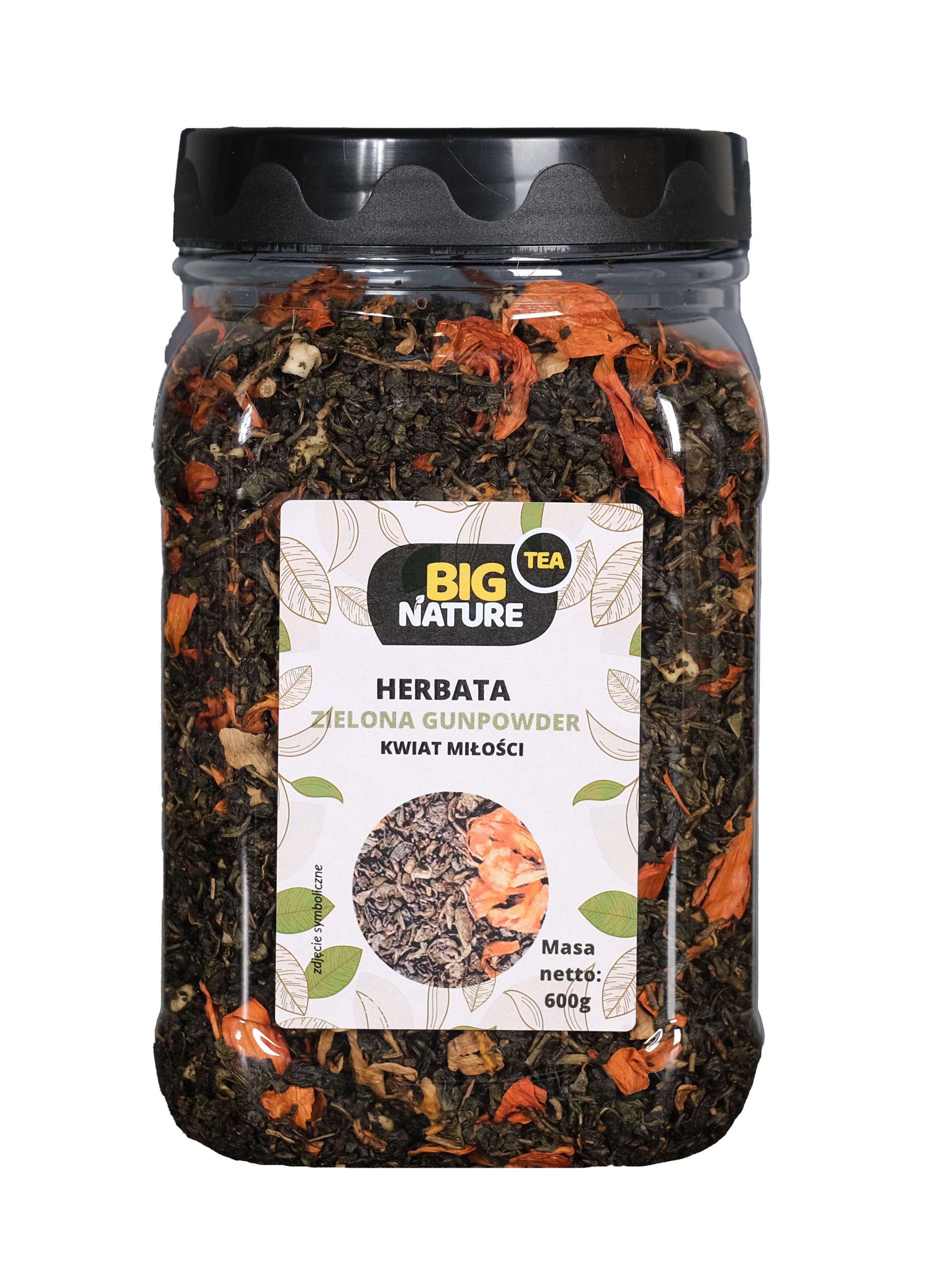 HERBATA ZIELONA GUNPOWDER KWIAT MIŁOŚCI 600G