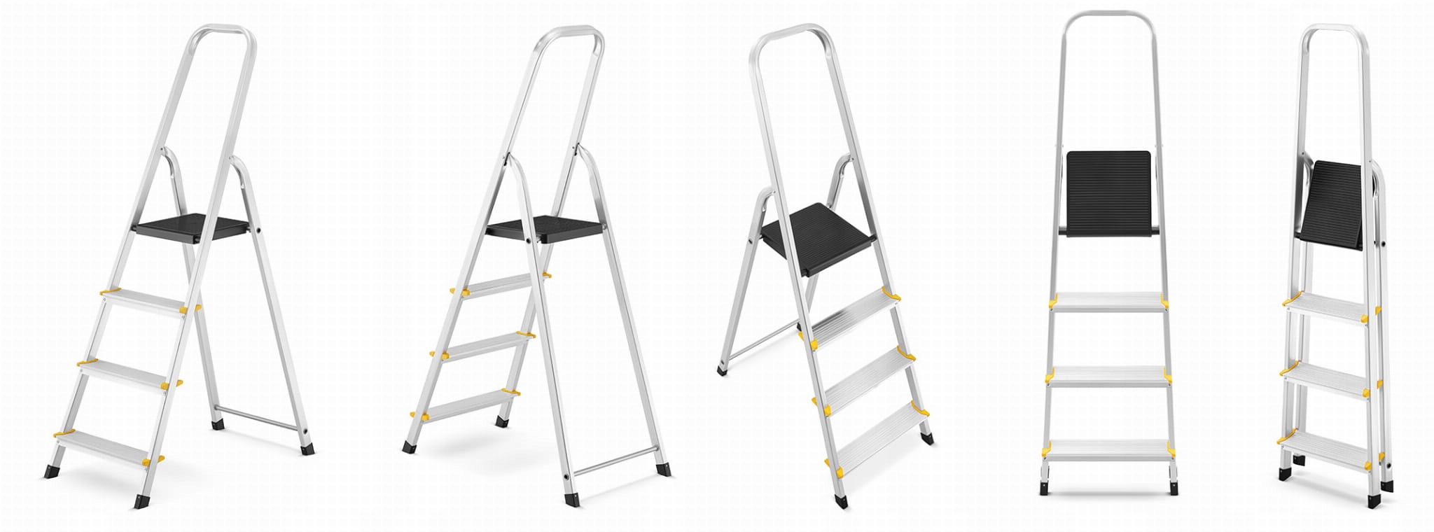 Drabina aluminiowa domowa jednostronna profesjonalna HIGHER 4 stopnie 150kg — 8