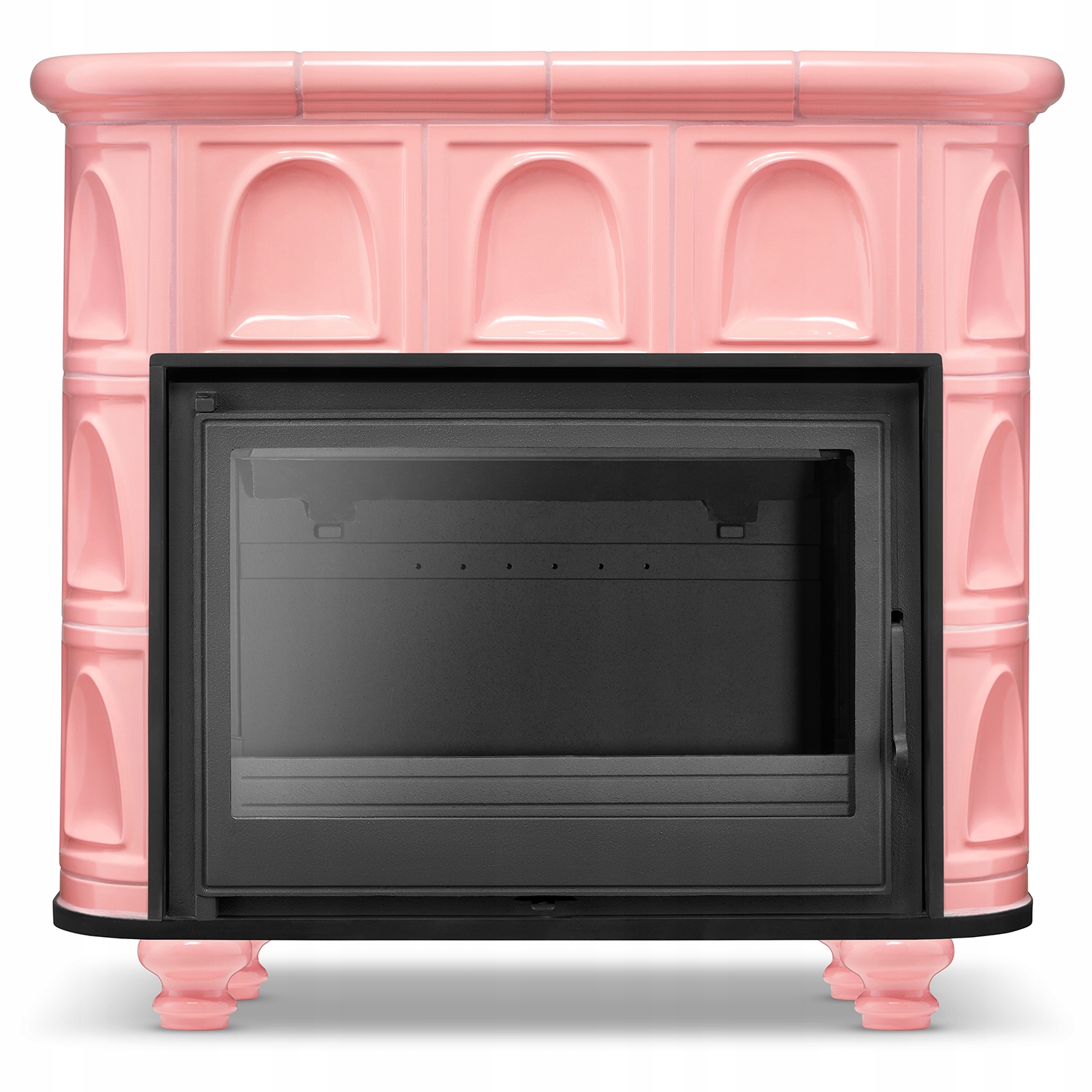 Piec kaflowy kominek koza żeliwny wkład FLORENCJA Barbie Pink — 2