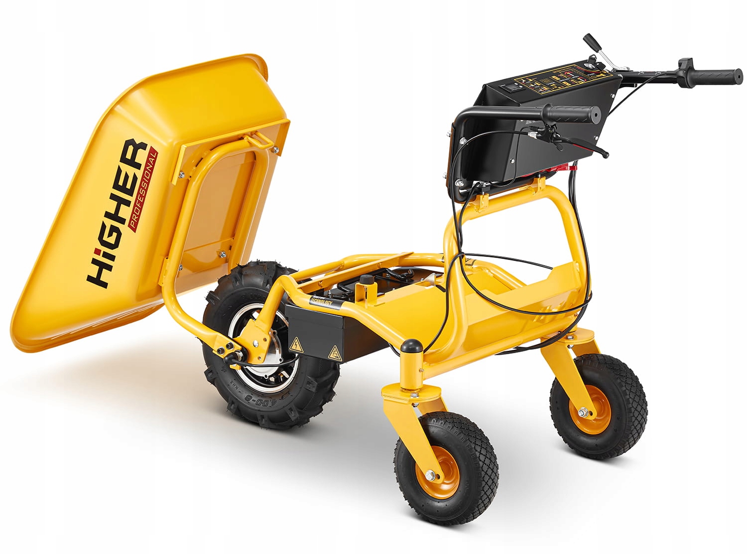 Taczka ogrodowa elektryczna budowlana wozidło HIGHER 500W 150kg 120L 48V — 12