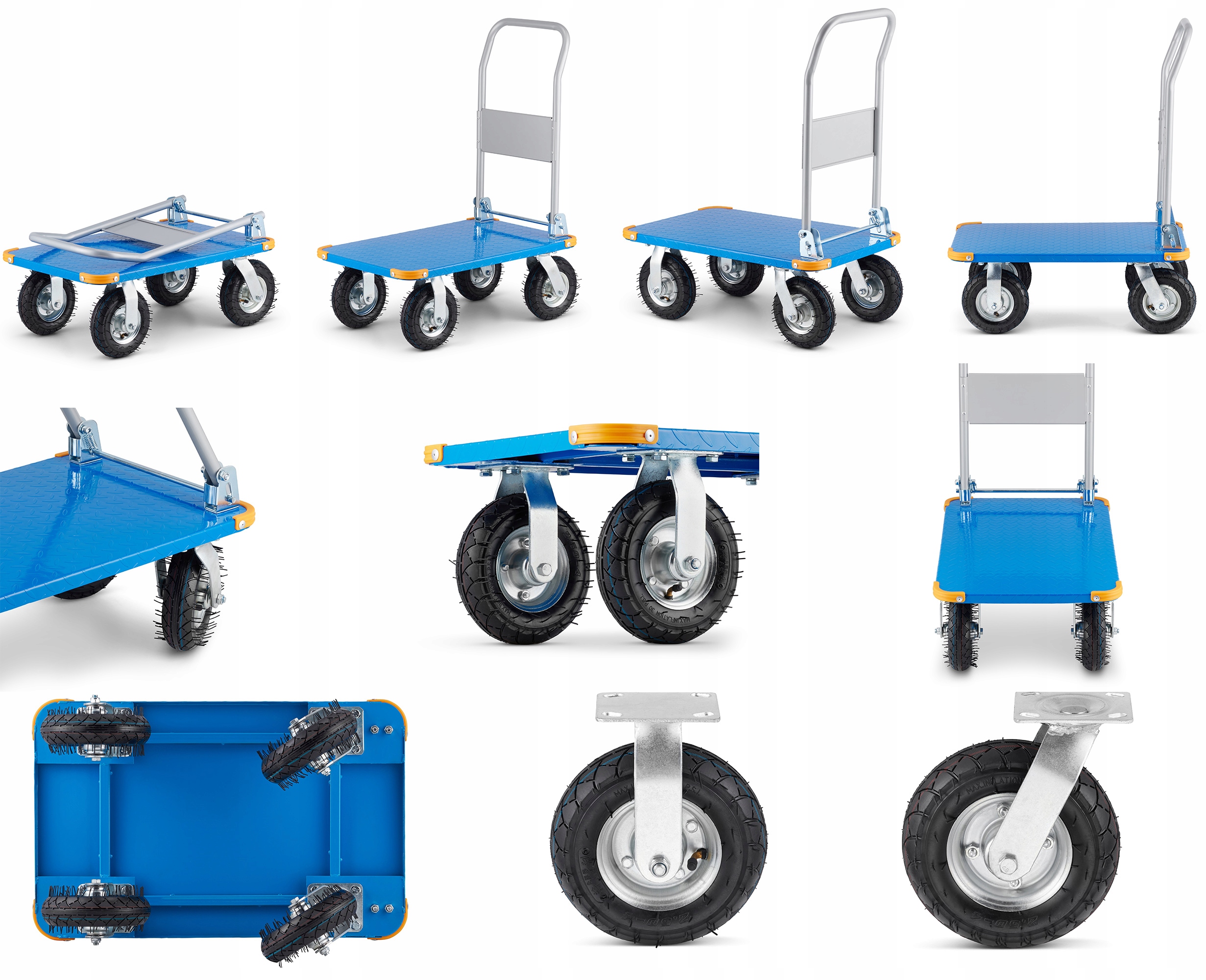 Wózek platformowy towarowy składany transportowy magazynowy HIGHER 450kg — 3