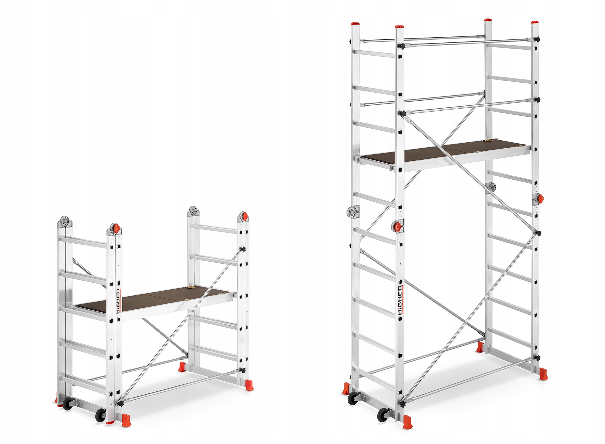 Rusztowanie aluminiowe przegubowe jezdne HIGHER Acro-Twin 3,90m 4w1 — 11