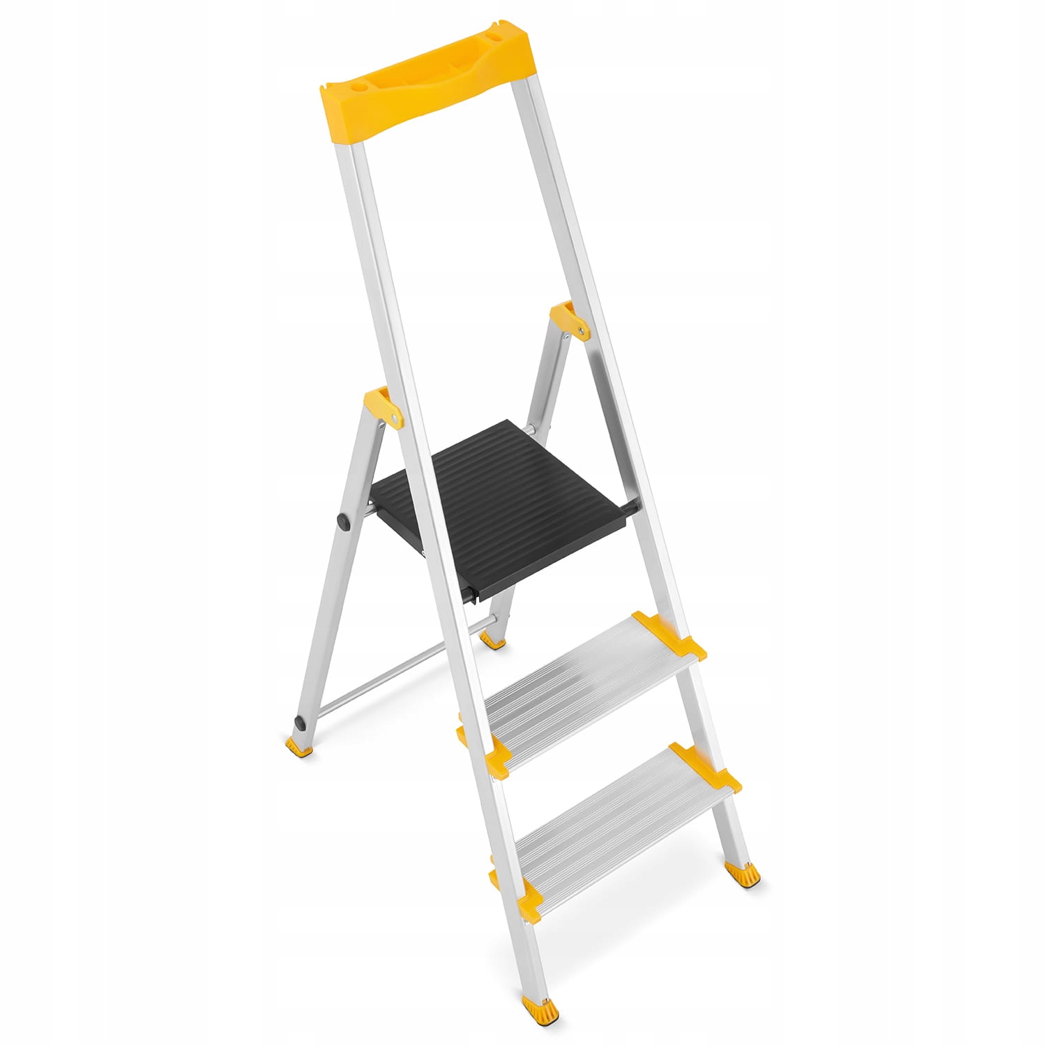 Drabina aluminiowa jednostronna 3 stopniowa DRABEST MAX szerokie stopnie — 6