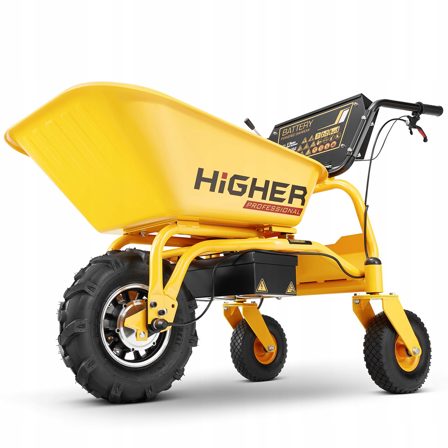Taczka ogrodowa elektryczna budowlana wozidło HIGHER 500W 150kg 120L 48V — 5