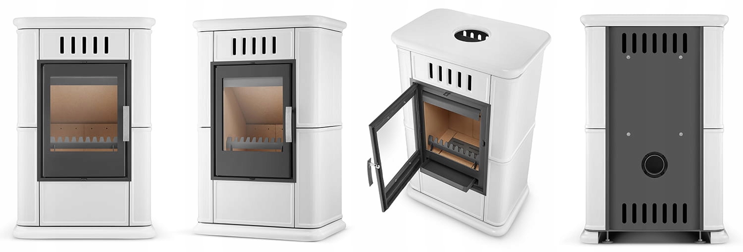 Piec kominek kaflowy piecyk koza wkład kominkowy OLBIA Ivory 6,3 kW CDP — 5