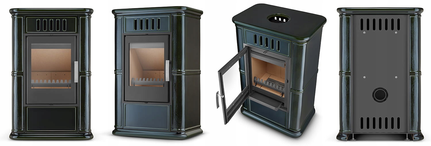 Piec kominek kaflowy piecyk koza wkład kominkowy OLBIA Olive 6,3 kW CDP — 5