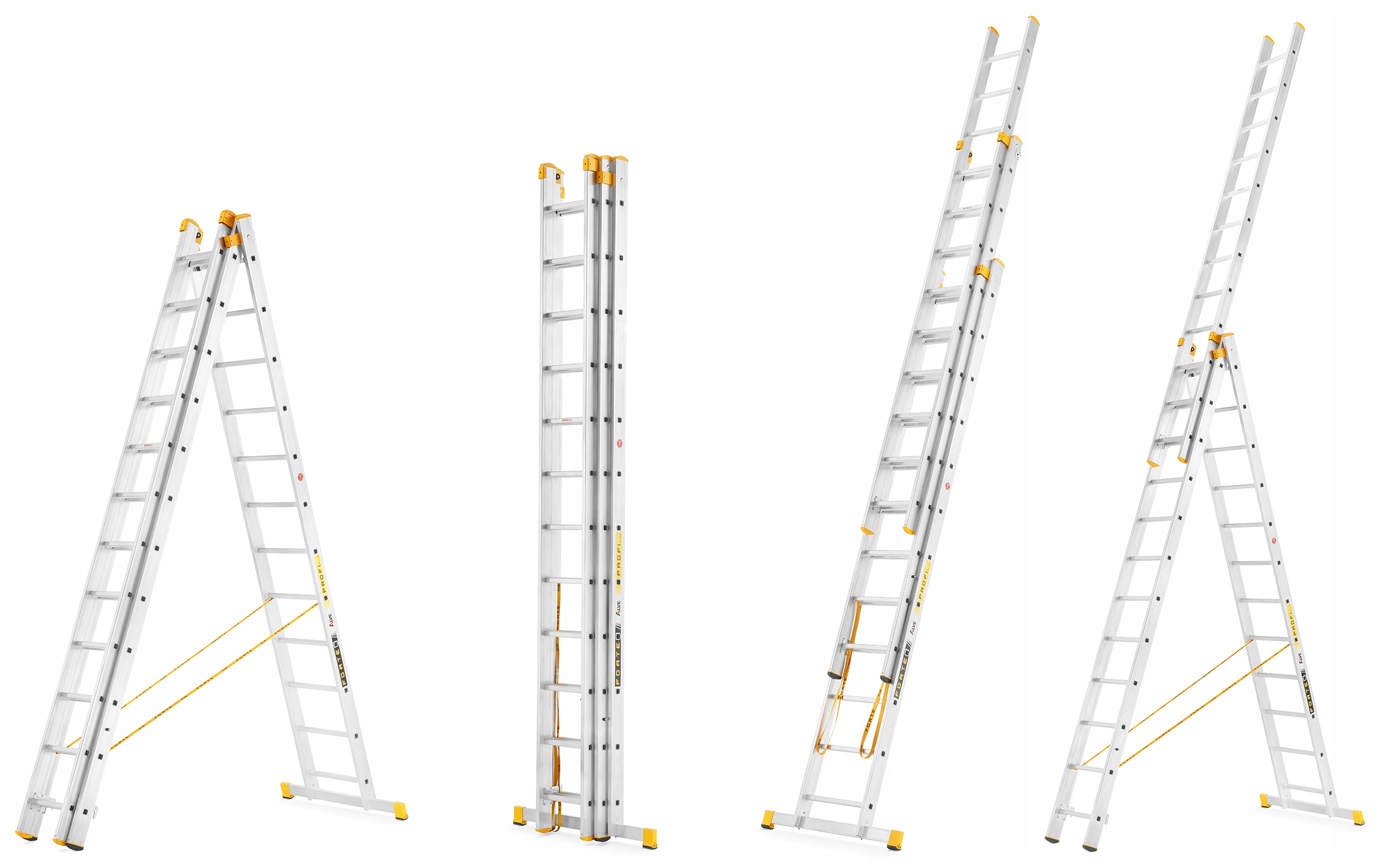 Drabina aluminiowa wielofunkcyjna profesjonalna ALVE FORTE PROFI PLUS 3x12 — 2