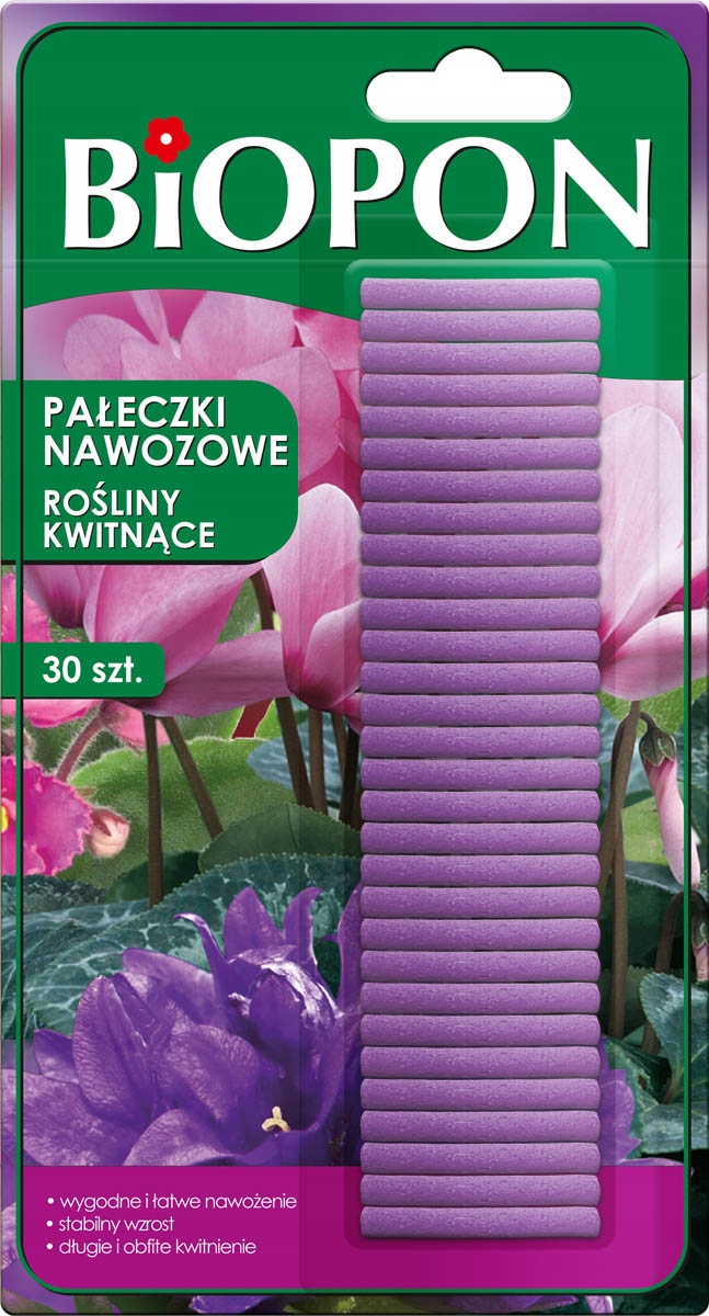 BIOPON Pałeczki nawozowe do roślin kwitnących 30szt.