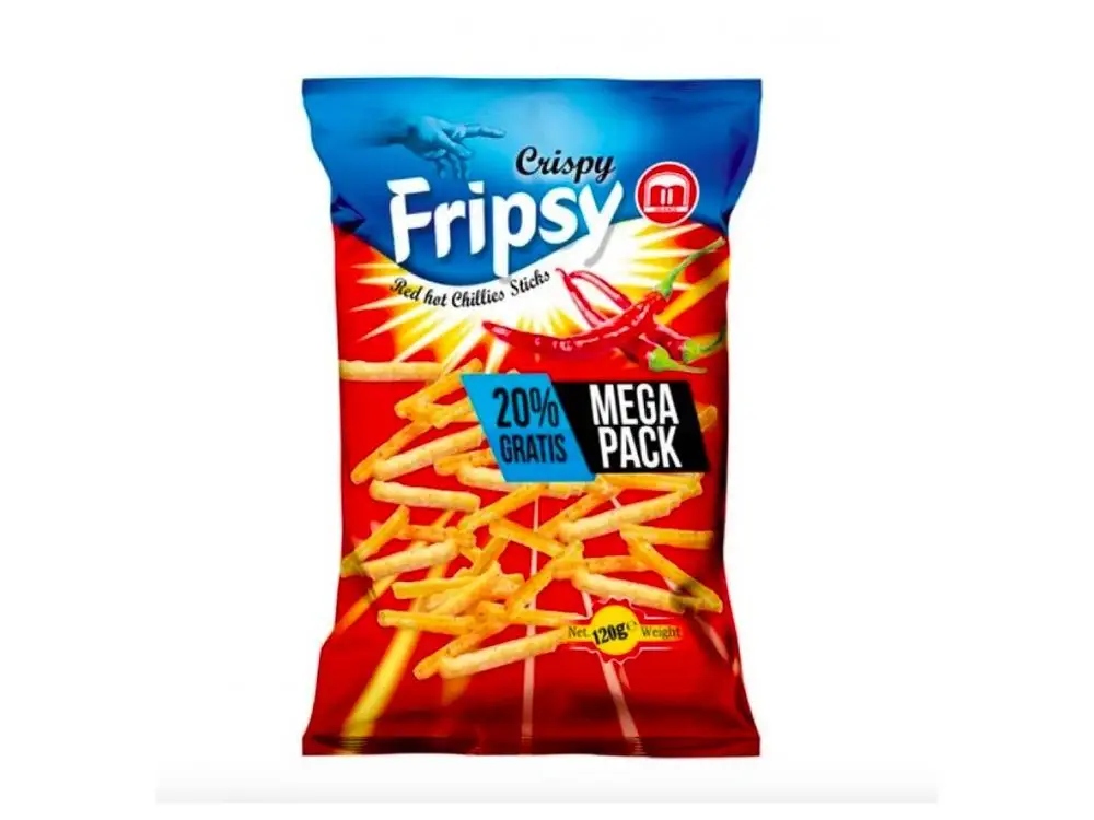Fripsy Pieczone Paluszki o smaku czerwonych papryk chilli MEGA PACK 3x120g — 2