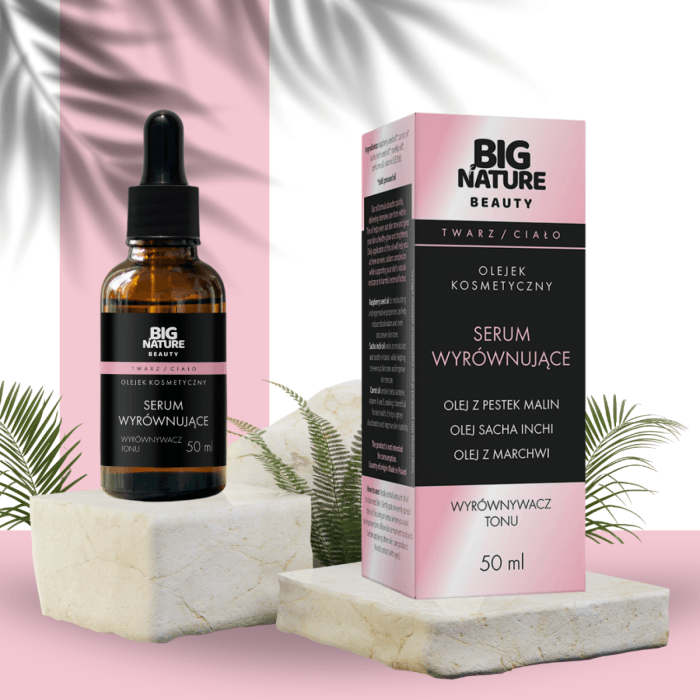 Serum WYRÓWNYWACZ TONU (olej z pestek malin, sacha inchi, marchwi) 50ml - BIG NATURE BEAUTY
