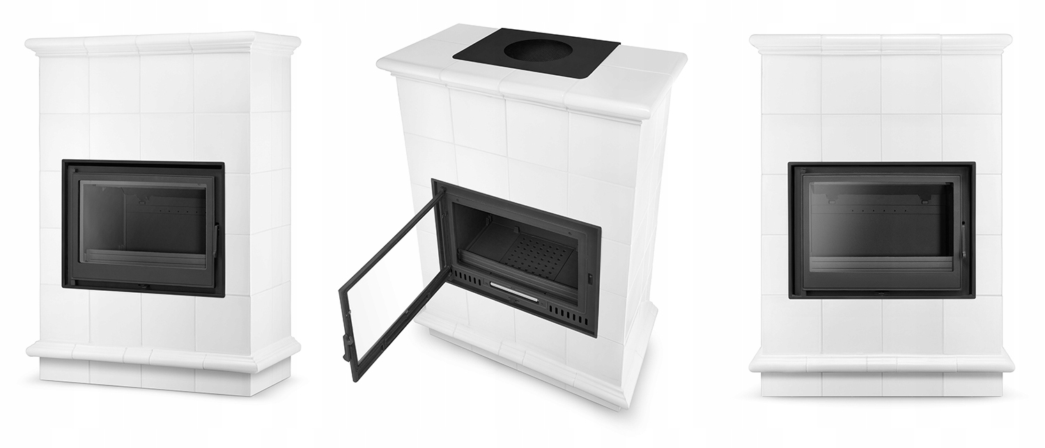 Piec kominek piecyk koza kaflowy ceramiczny obudowa kominkowa NICEA — 4