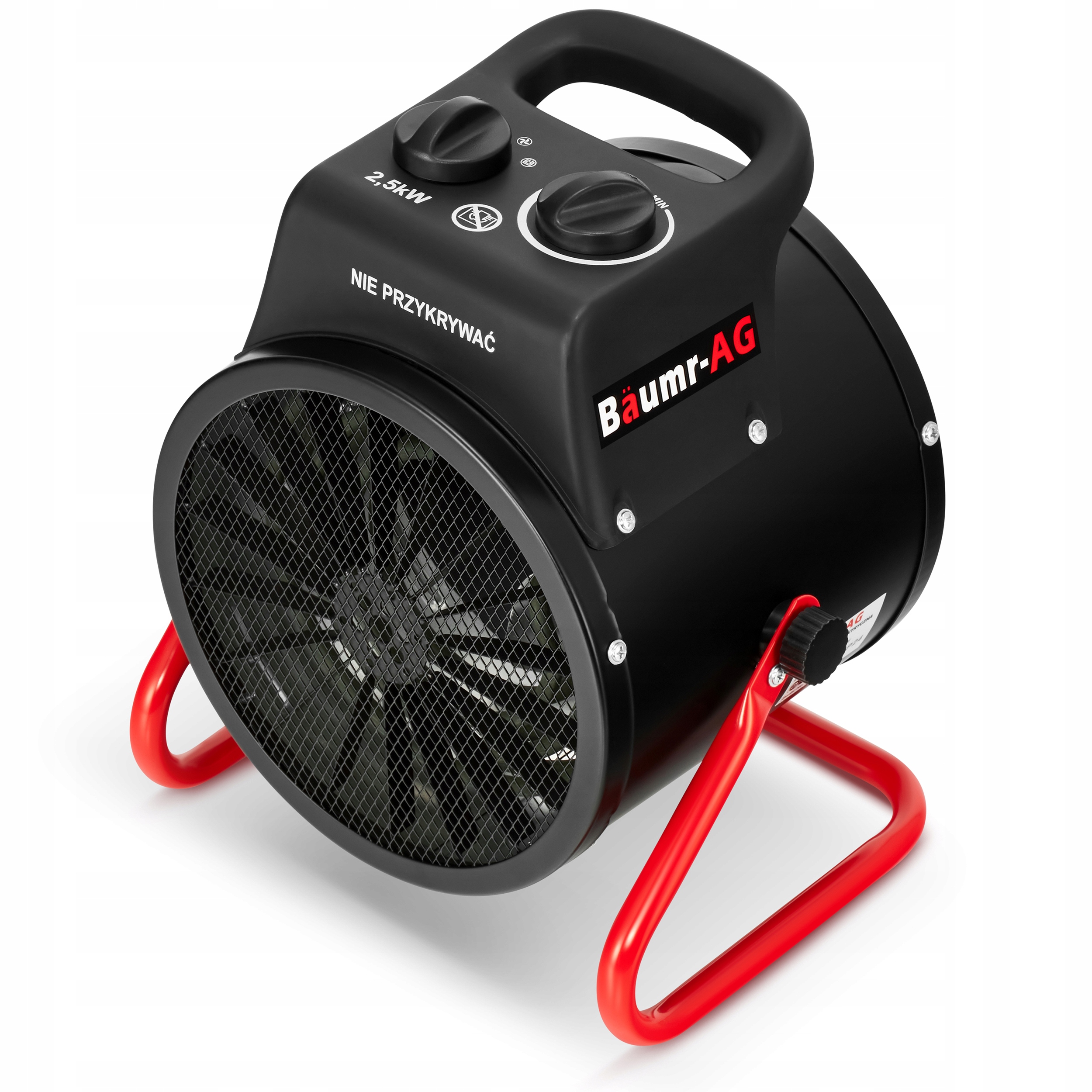 Nagrzewnica elektryczna BAUMR-AG 2,5kW 2500W dmuchawa farelka grzejnik — 8