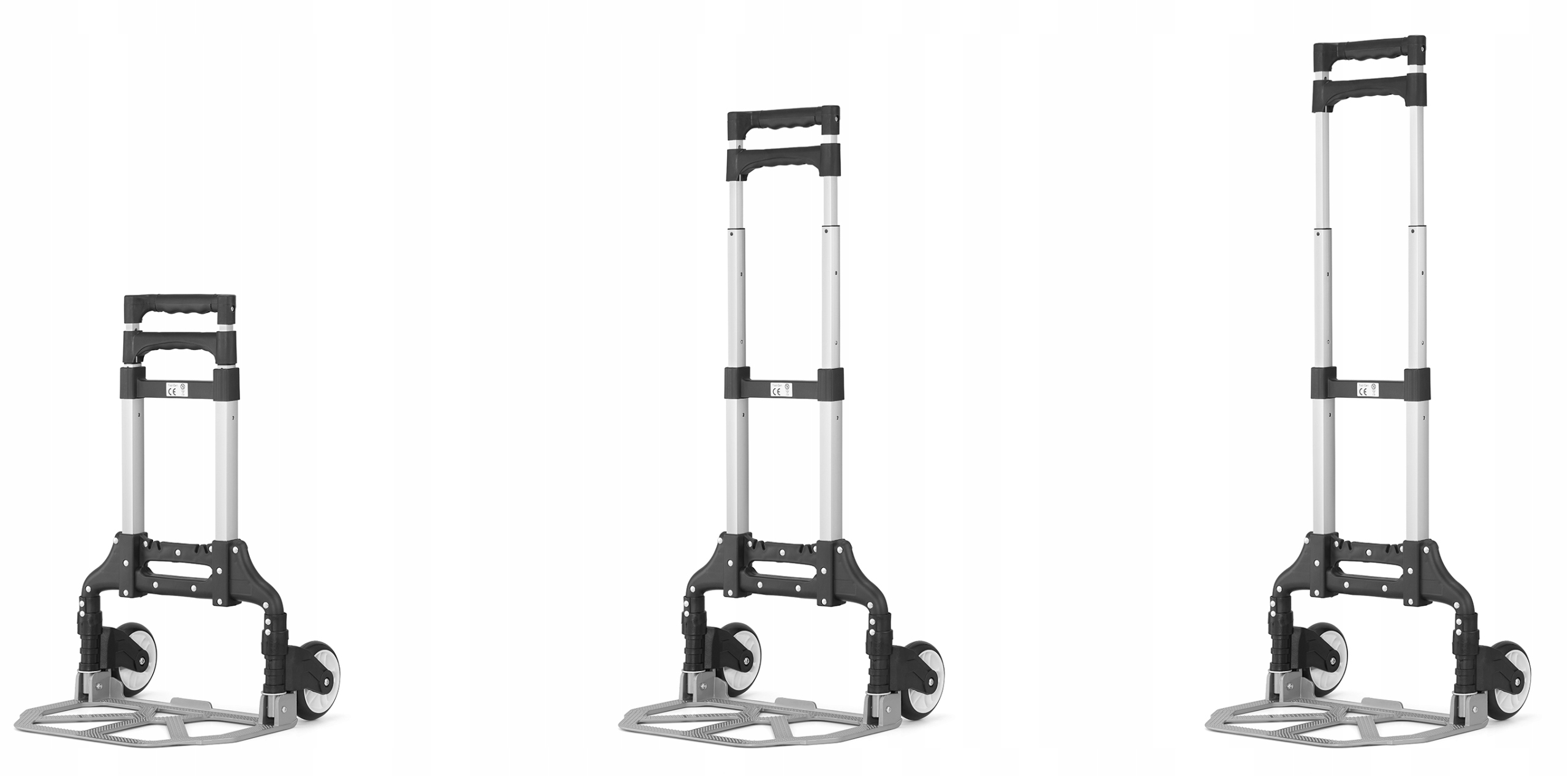 Wózek transportowy młynarka składany aluminiowy HIGHER płaski MOCNY 70kg — 7