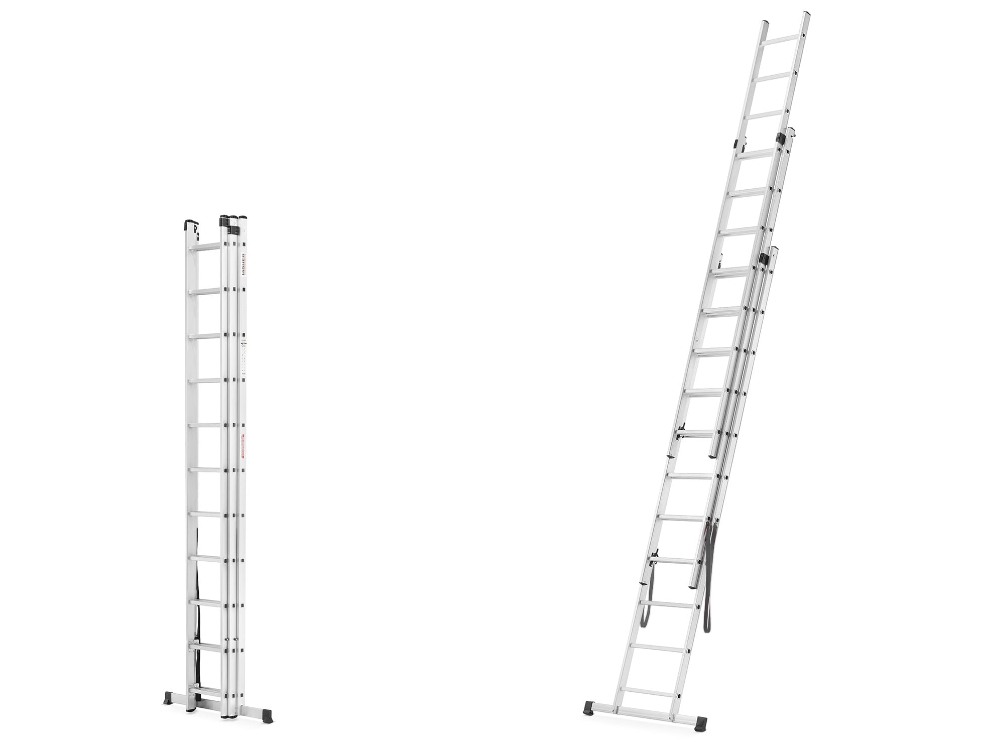 Drabina aluminiowa wielofunkcyjna 3x12 na schody HIGHER 150kg uniwersalna — 11