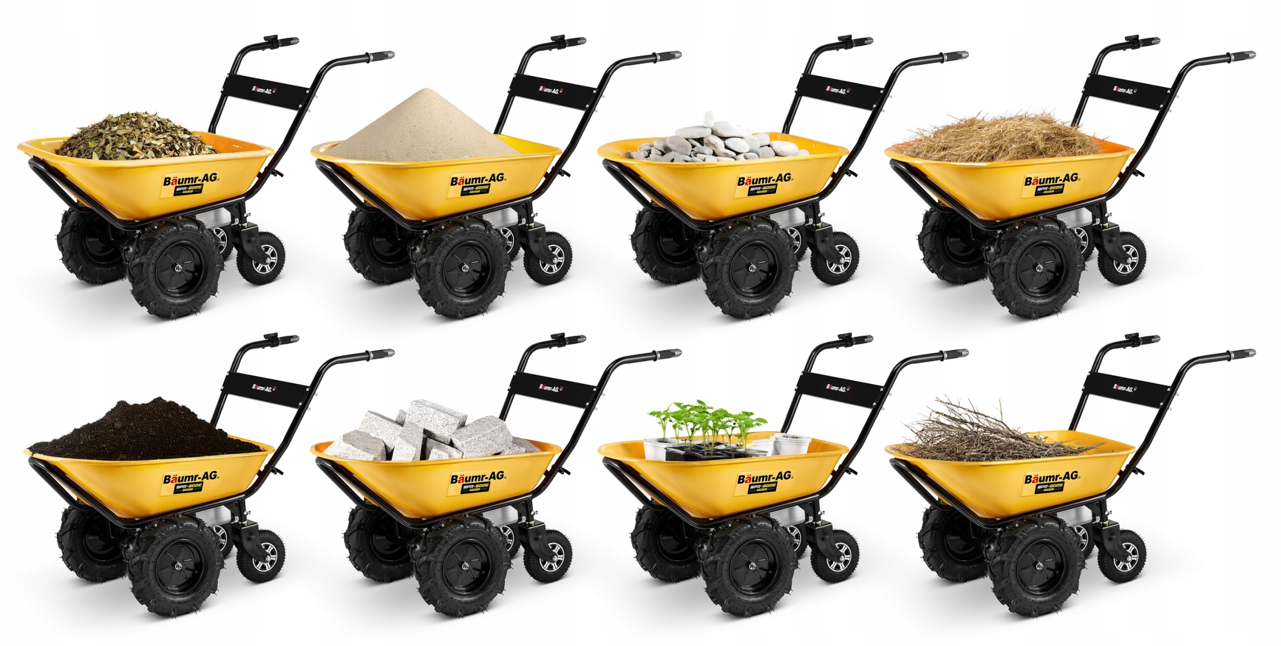 Taczka elektryczna ogrodowa wozidło budowlane 100L BAUMR-AG BPR-800E 260kg — 13