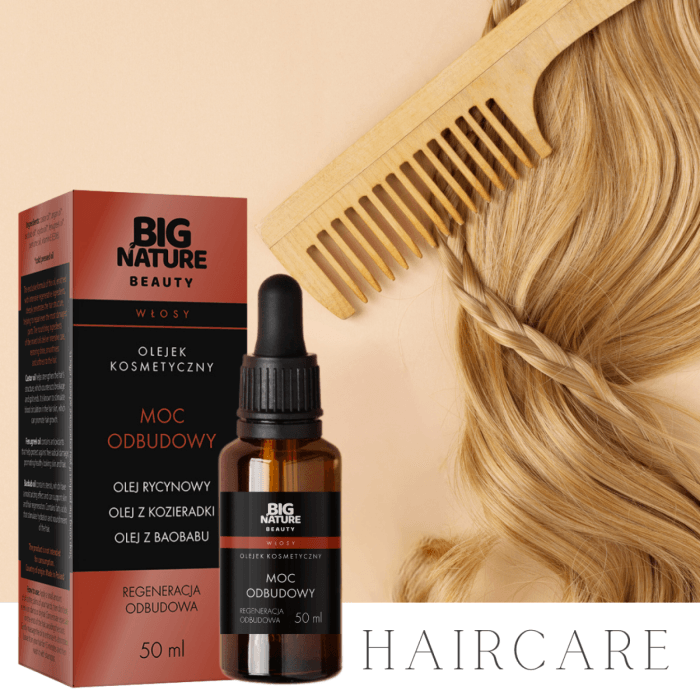 Olejek do włosów regeneracja (olej z kozieradki, baobabu, rycynowy) 50ml - BIG NATURE BEAUTY