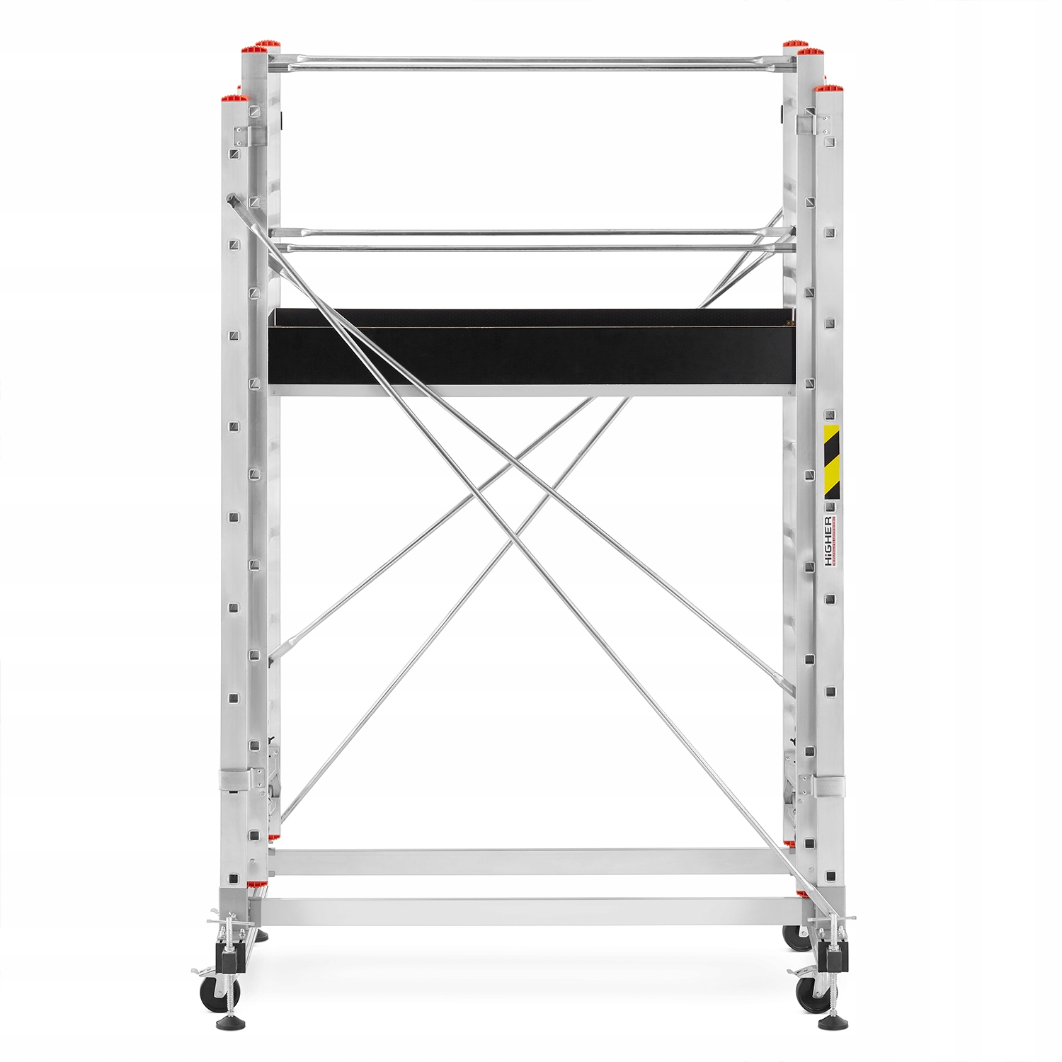 Rusztowanie aluminiowe jezdne wysuwane z linką składane HIGHER 2x7 4,3m — 3