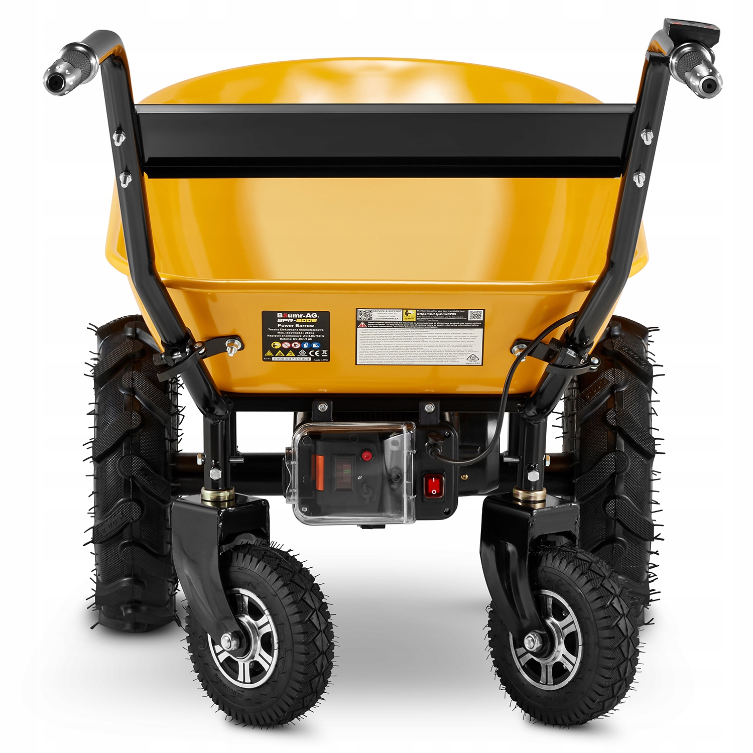 Taczka elektryczna ogrodowa wozidło budowlane 100L BAUMR-AG BPR-800E 260kg — 8