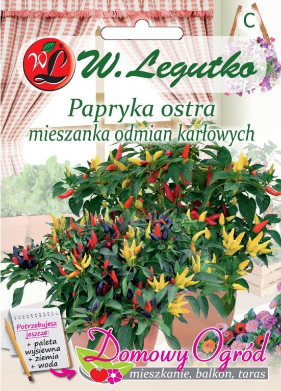 Nasiona Papryka ostra mieszanka odmian karłowych