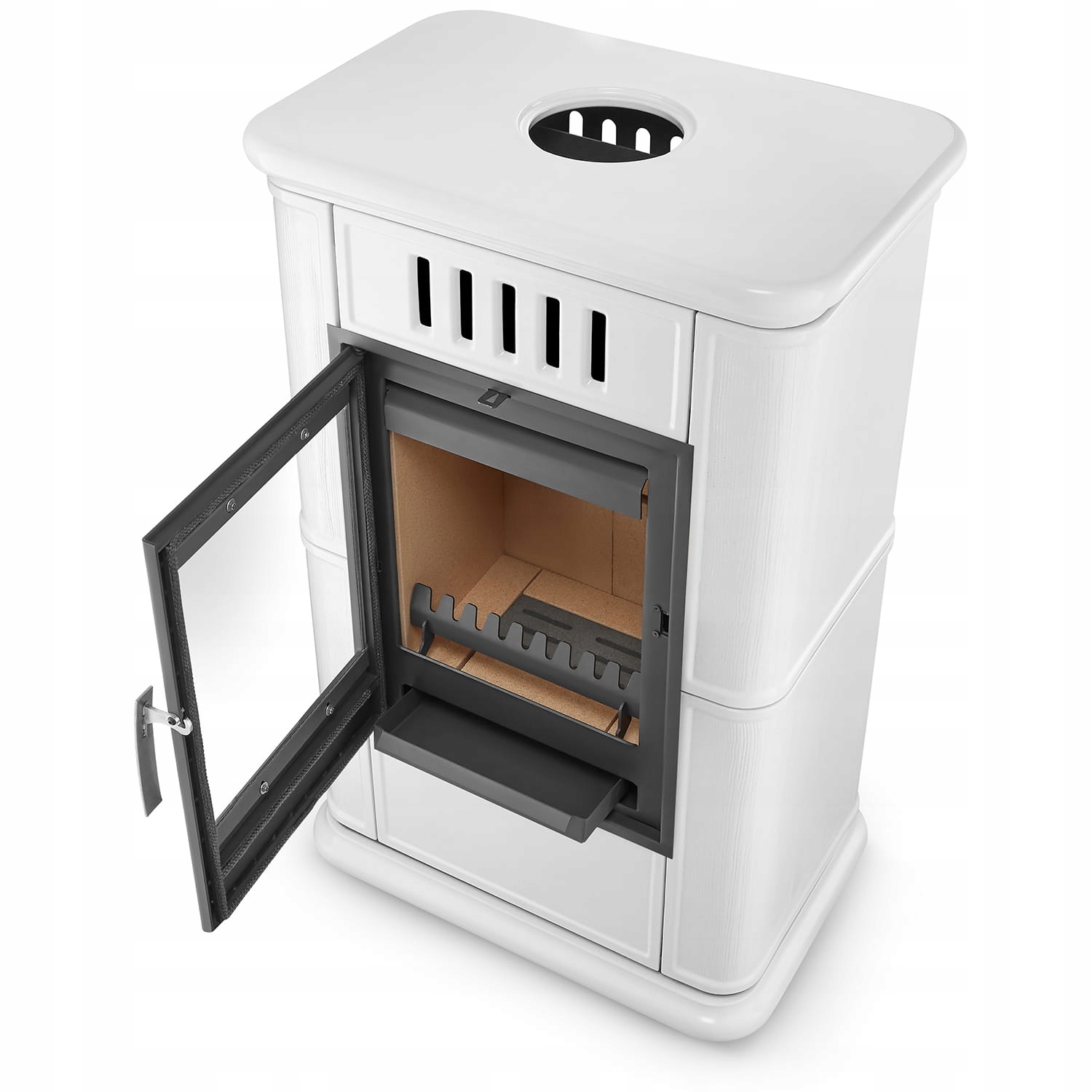 Piec kominek kaflowy piecyk koza wkład kominkowy OLBIA Ivory 6,3 kW CDP — 3